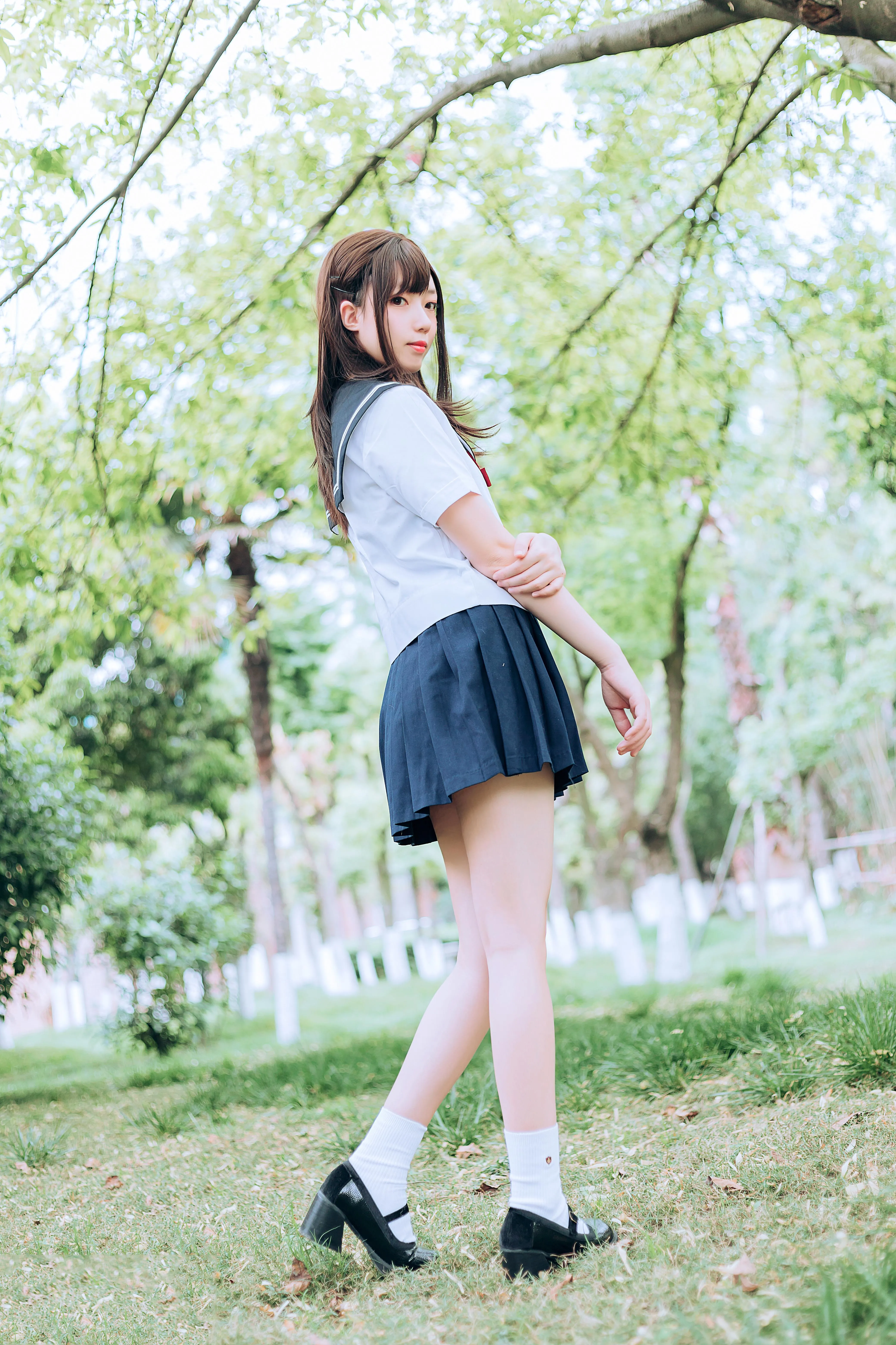 [喵糖映画]VOL.446 绿意JK[36P]插图2