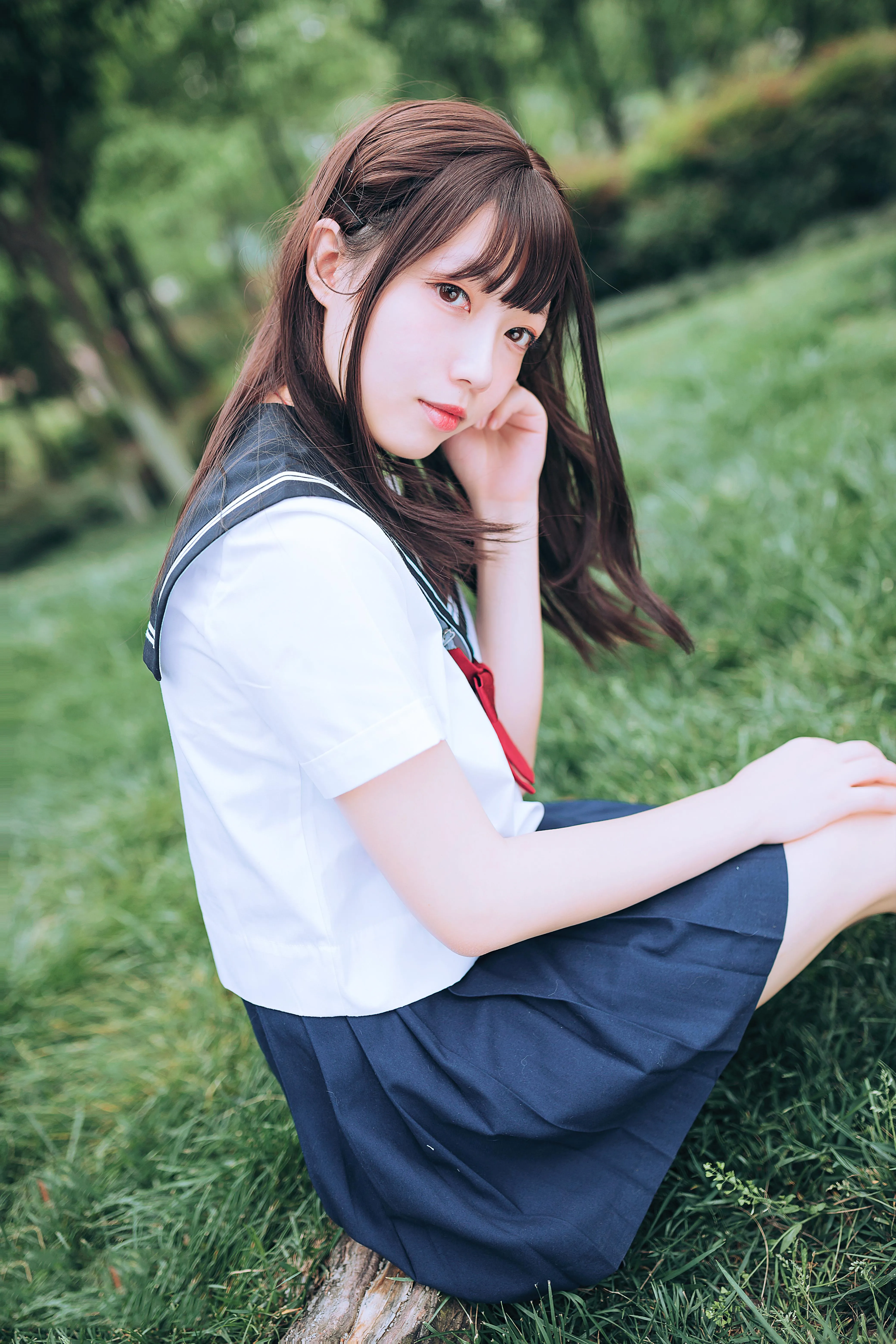 [喵糖映画]VOL.446 绿意JK[36P]插图4