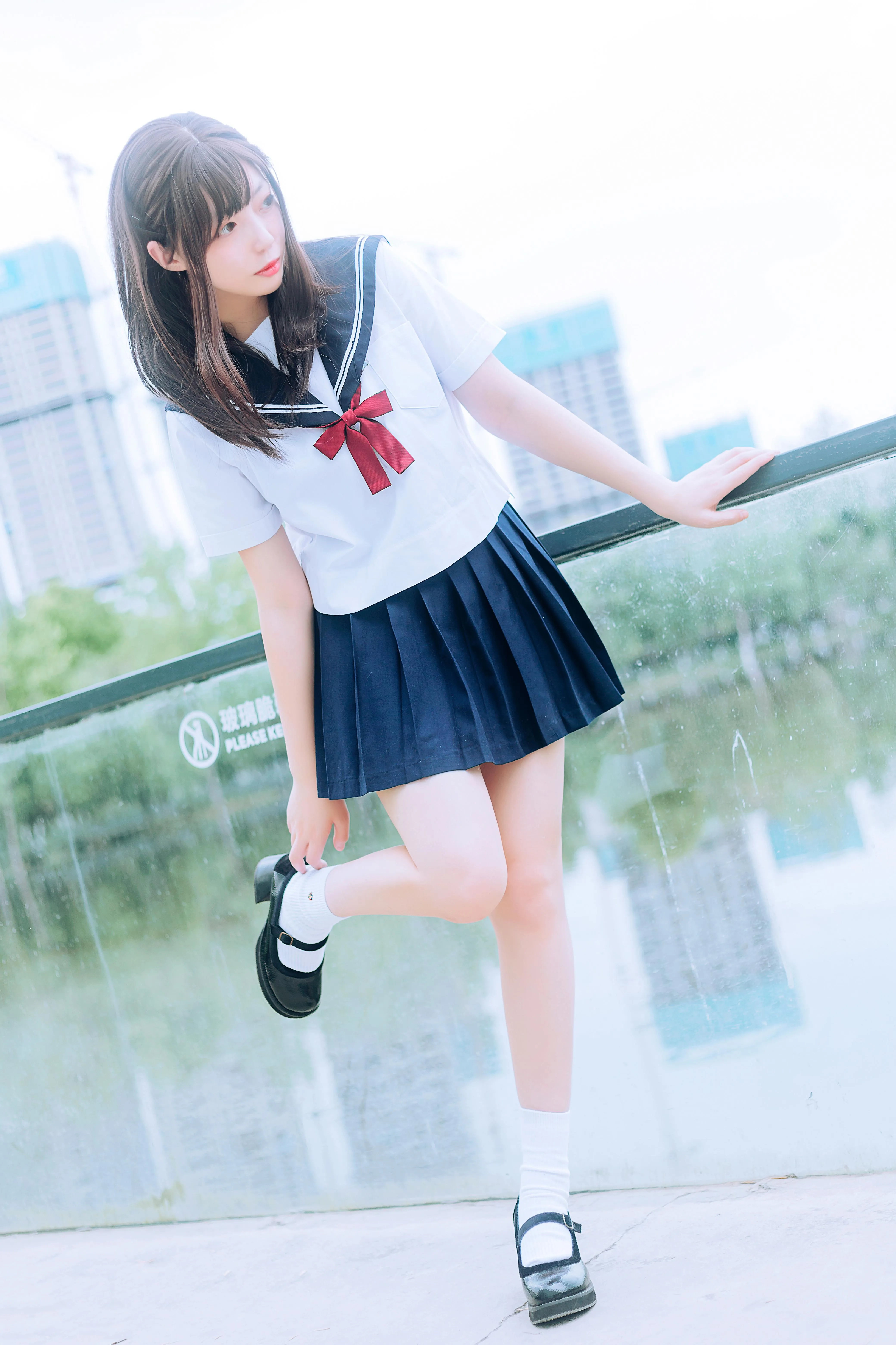 [喵糖映画]VOL.446 绿意JK[36P]插图1
