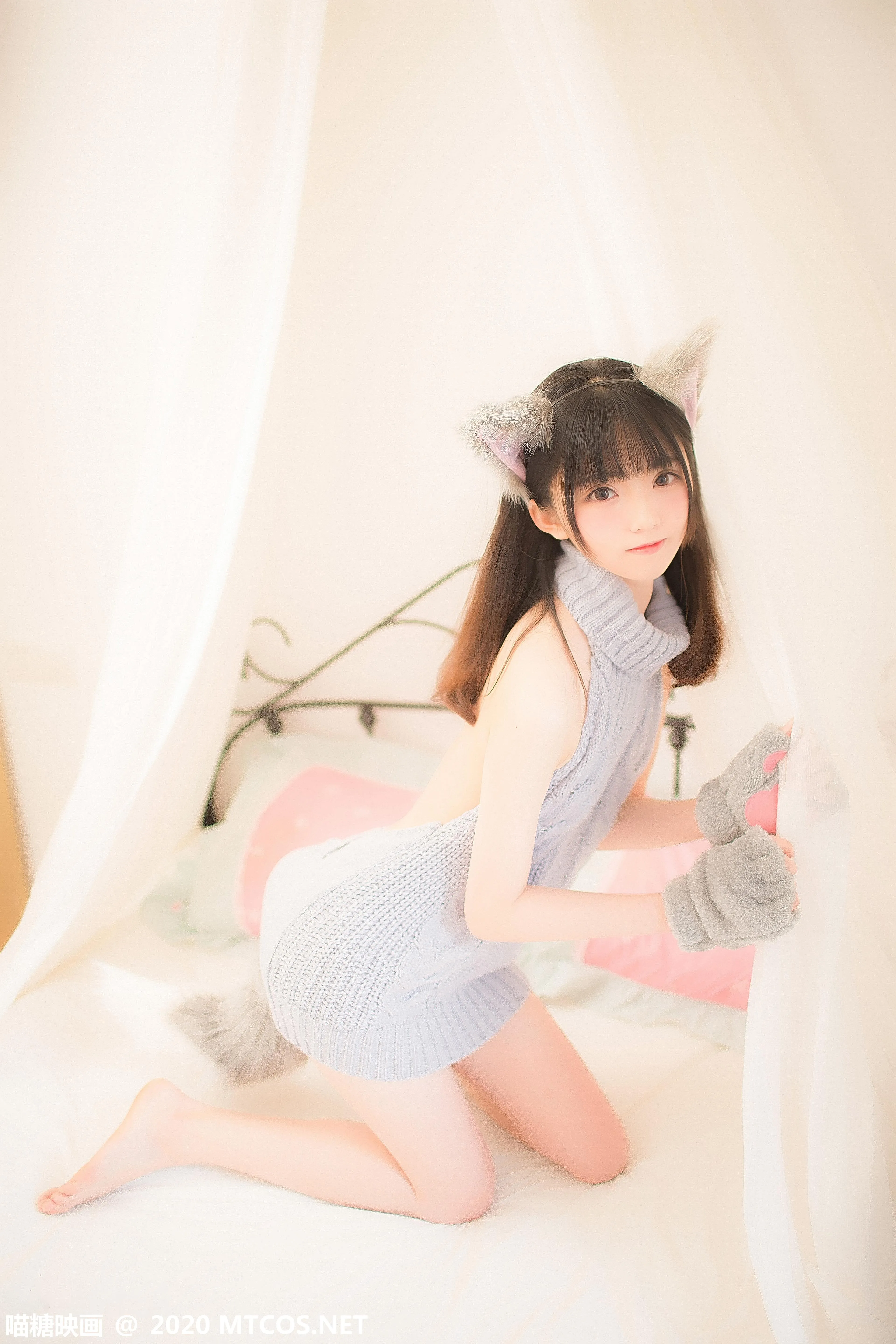 [喵糖映画] VOL.274 萌娘的蓝色毛衣[34P]插图6