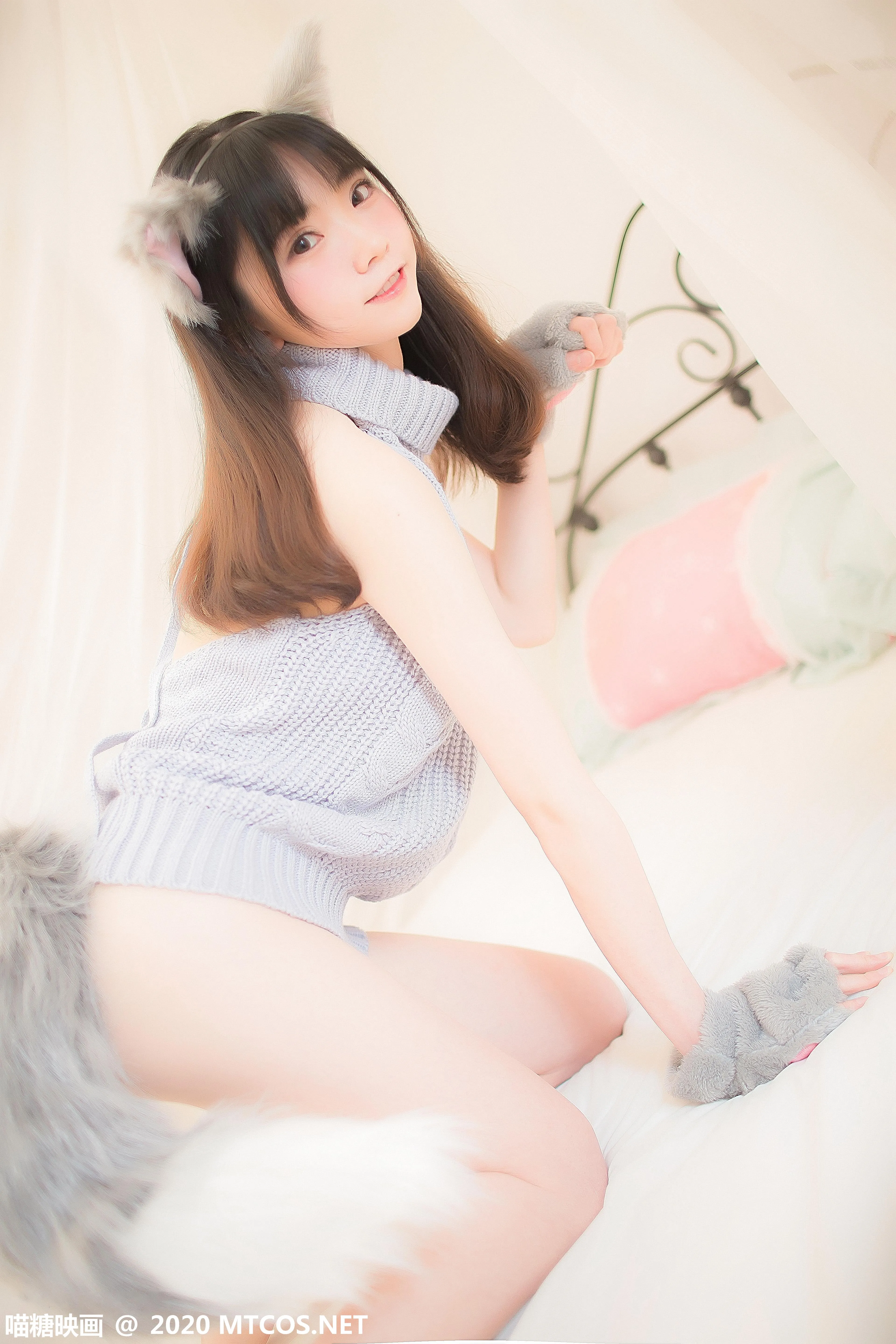 [喵糖映画] VOL.274 萌娘的蓝色毛衣[34P]插图8