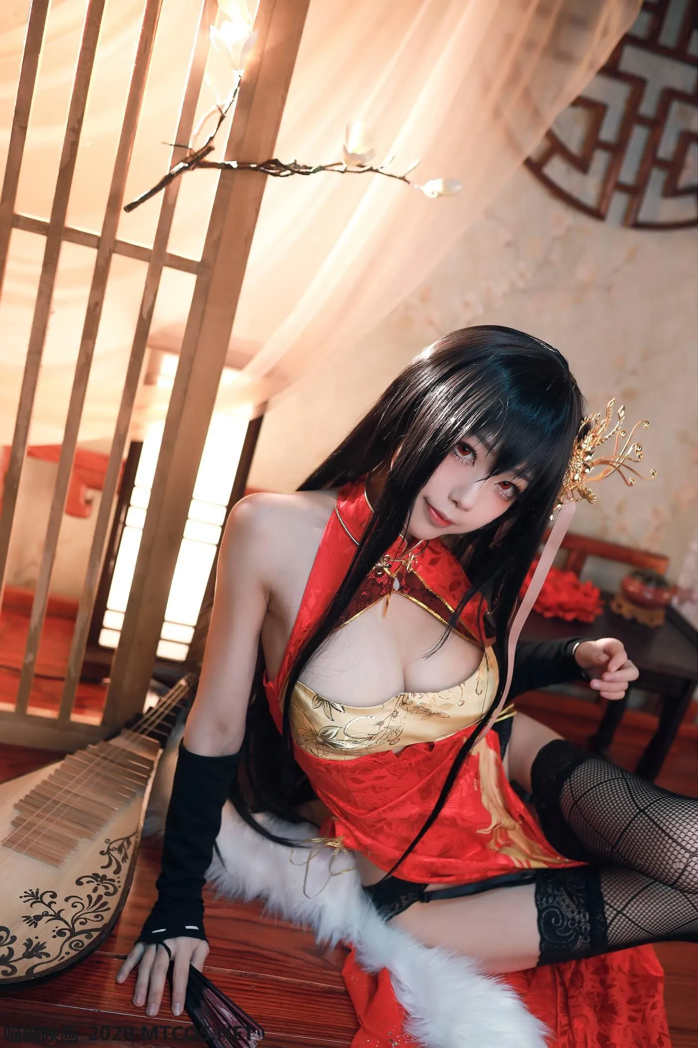 [喵糖映画] HML.004 水淼大凤旗袍[40P]插图4