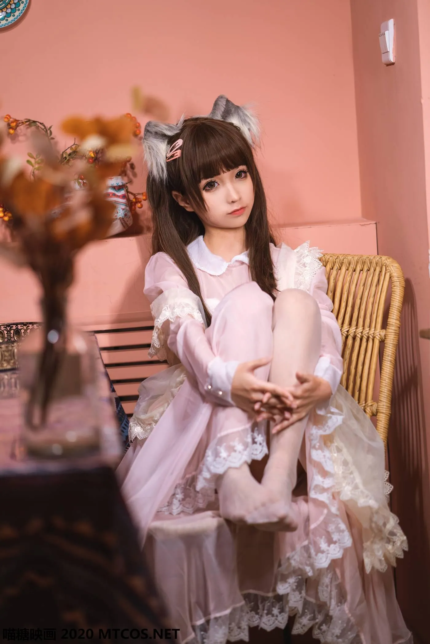 [喵糖映画] VOL.119 粉色猫耳女仆 蠢沫沫[34P]插图7