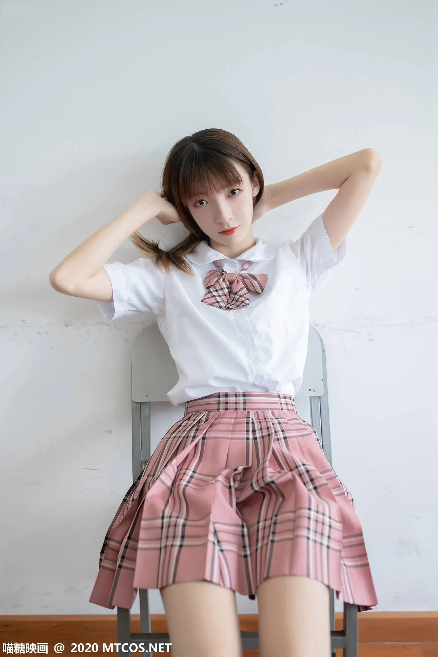[喵糖映画] JKL.009 粉格JK制服[49P]插图4