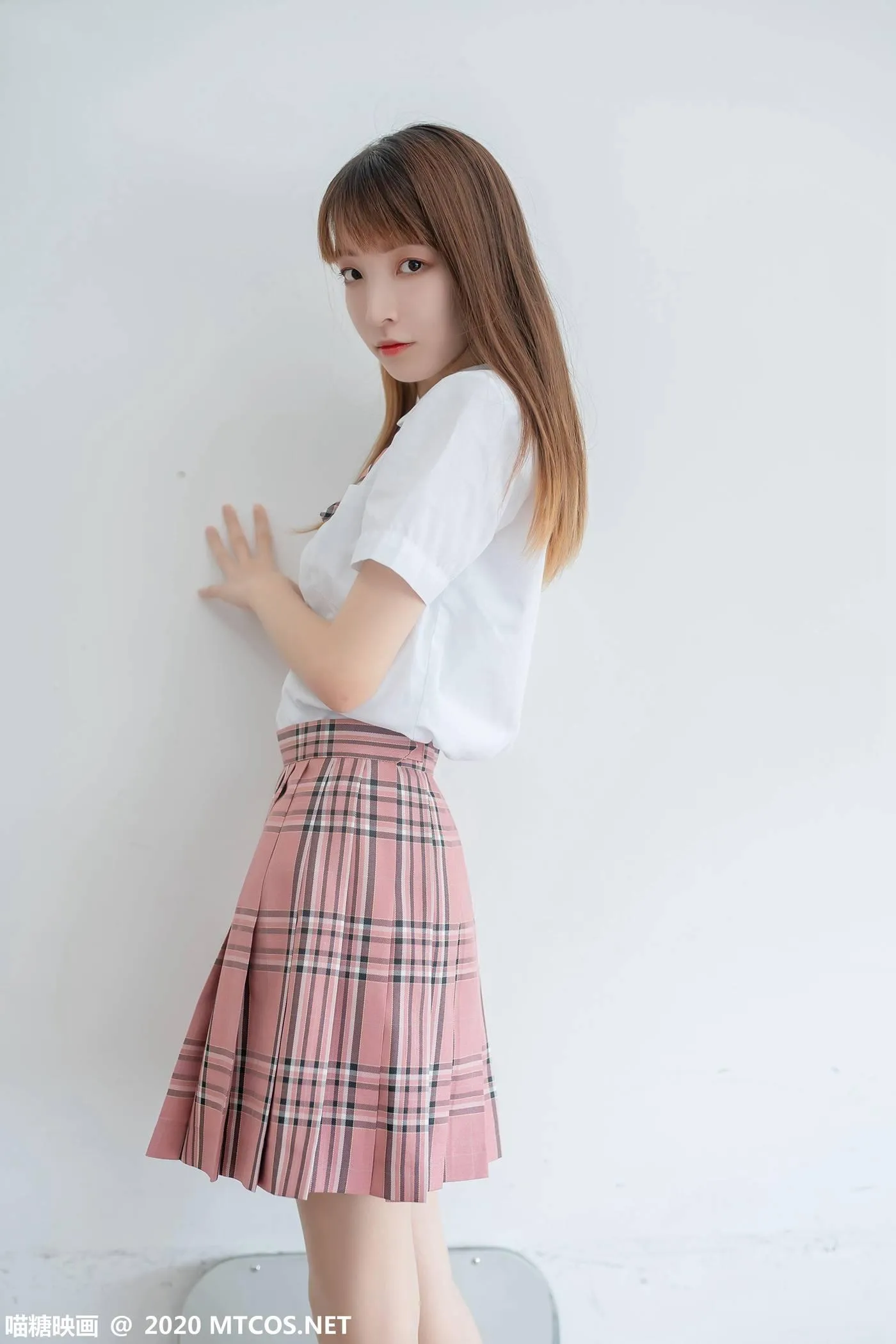[喵糖映画] JKL.009 粉格JK制服[49P]插图8