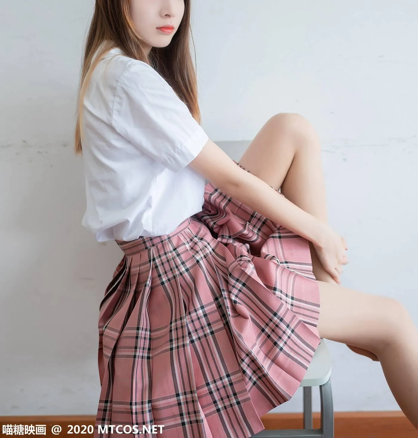 [喵糖映画] JKL.009 粉格JK制服[49P]插图9
