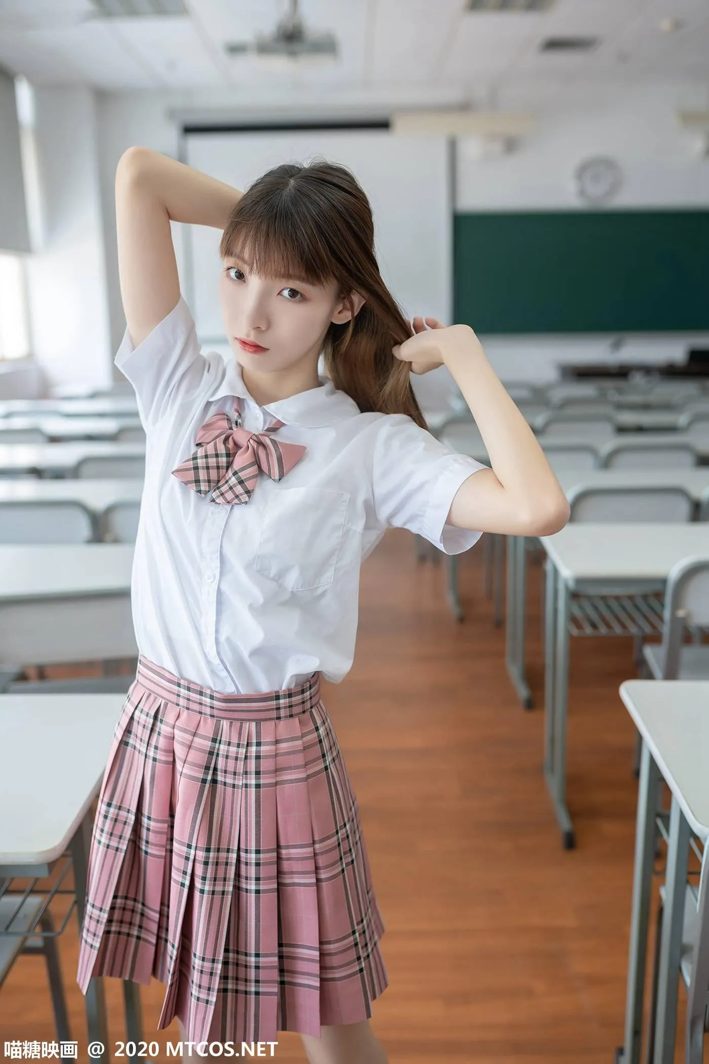[喵糖映画] JKL.009 粉格JK制服[49P]插图1