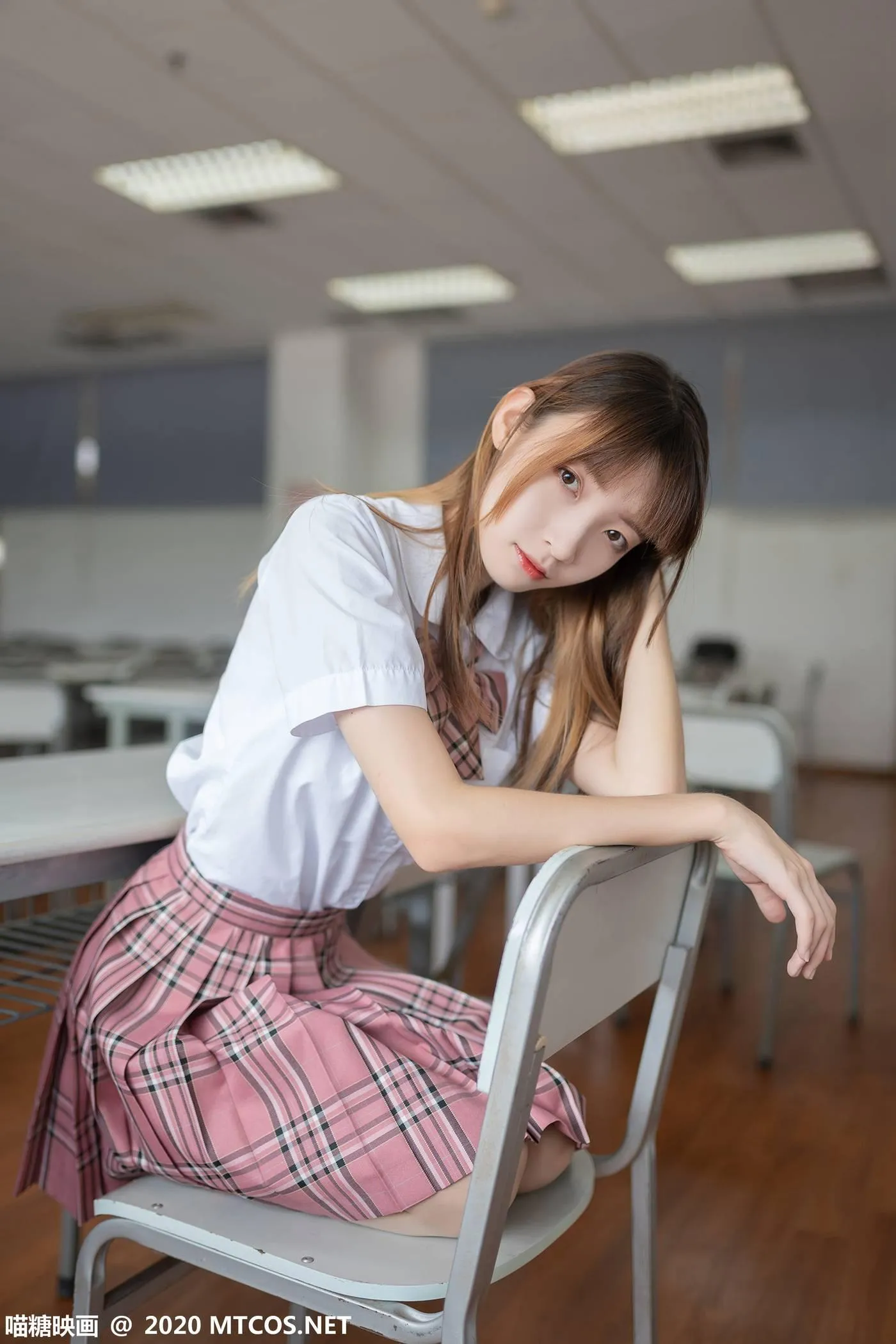 [喵糖映画] JKL.009 粉格JK制服[49P]插图4