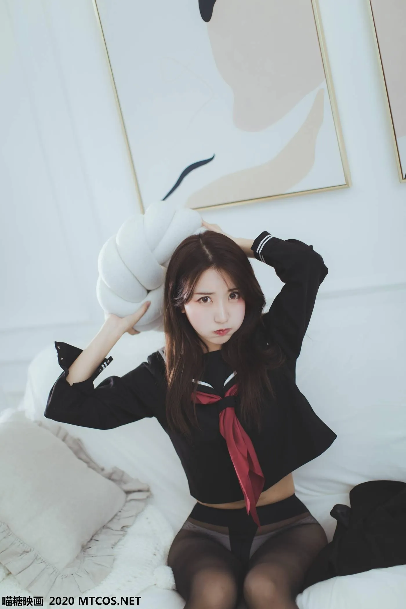 [喵糖映画] JKL.002 黑色JK少女[50P]插图3