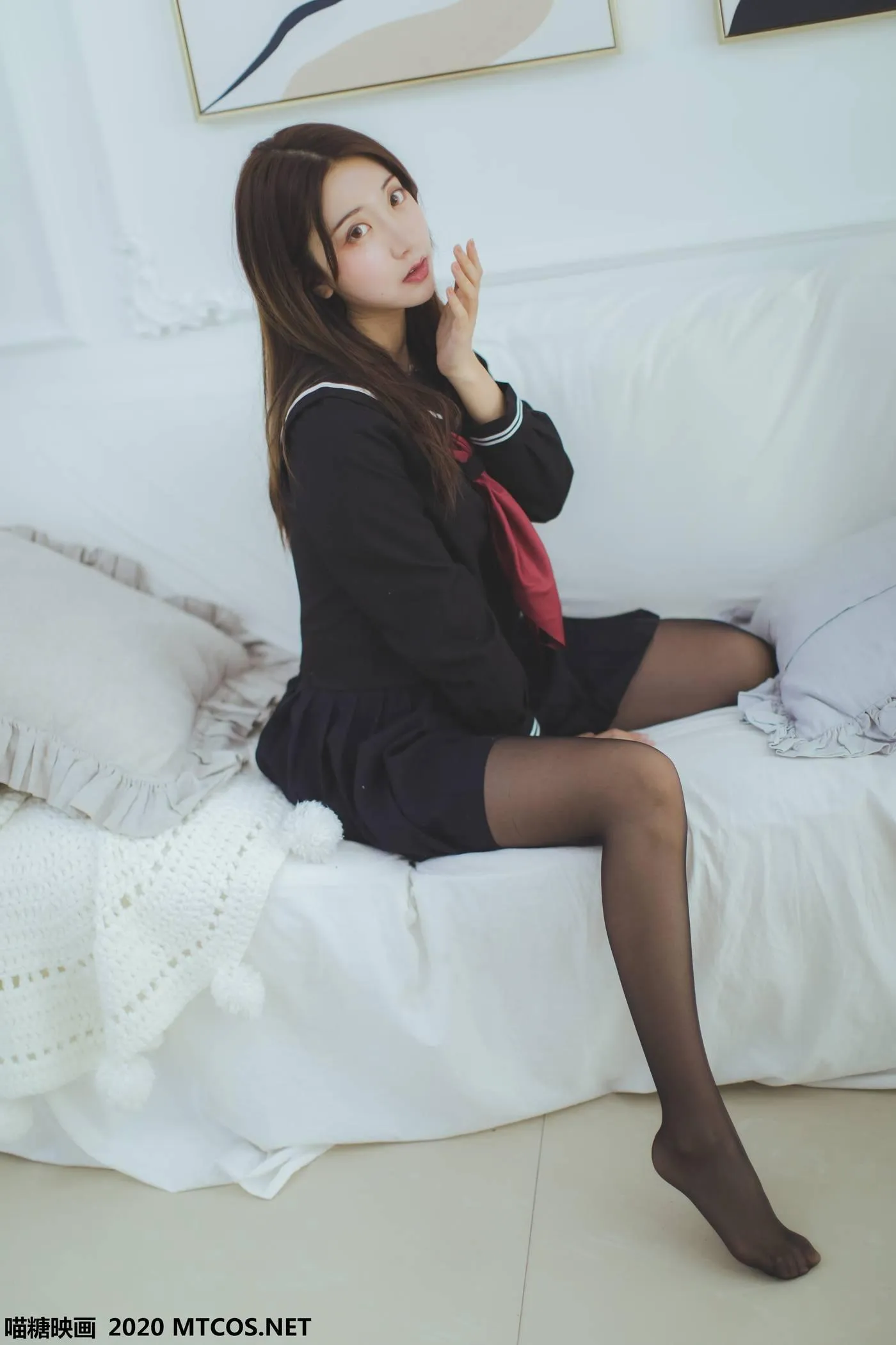 [喵糖映画] JKL.002 黑色JK少女[50P]插图1