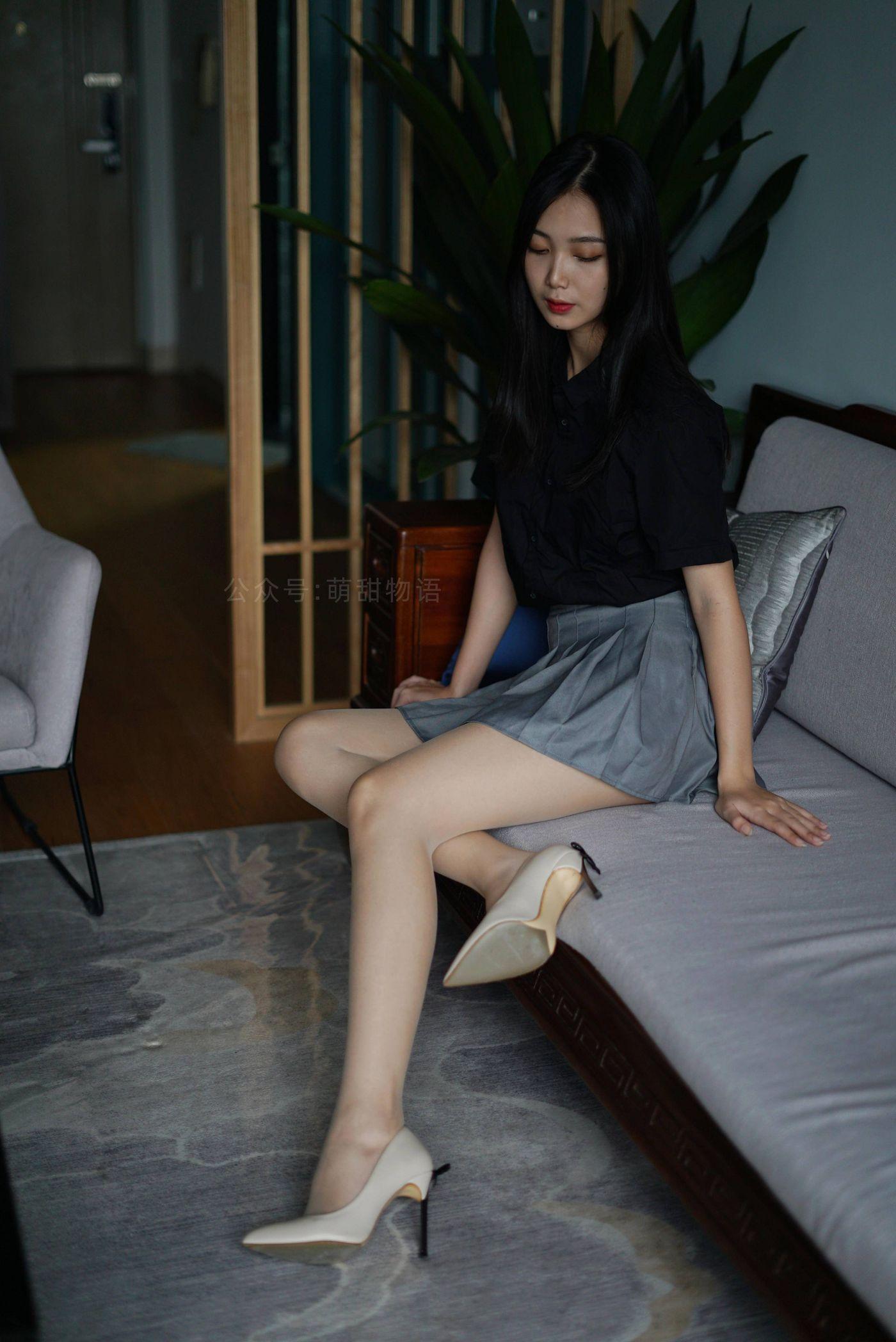 萌甜物语 XM121《短裙黑衬衣-小苏》[97P]插图7
