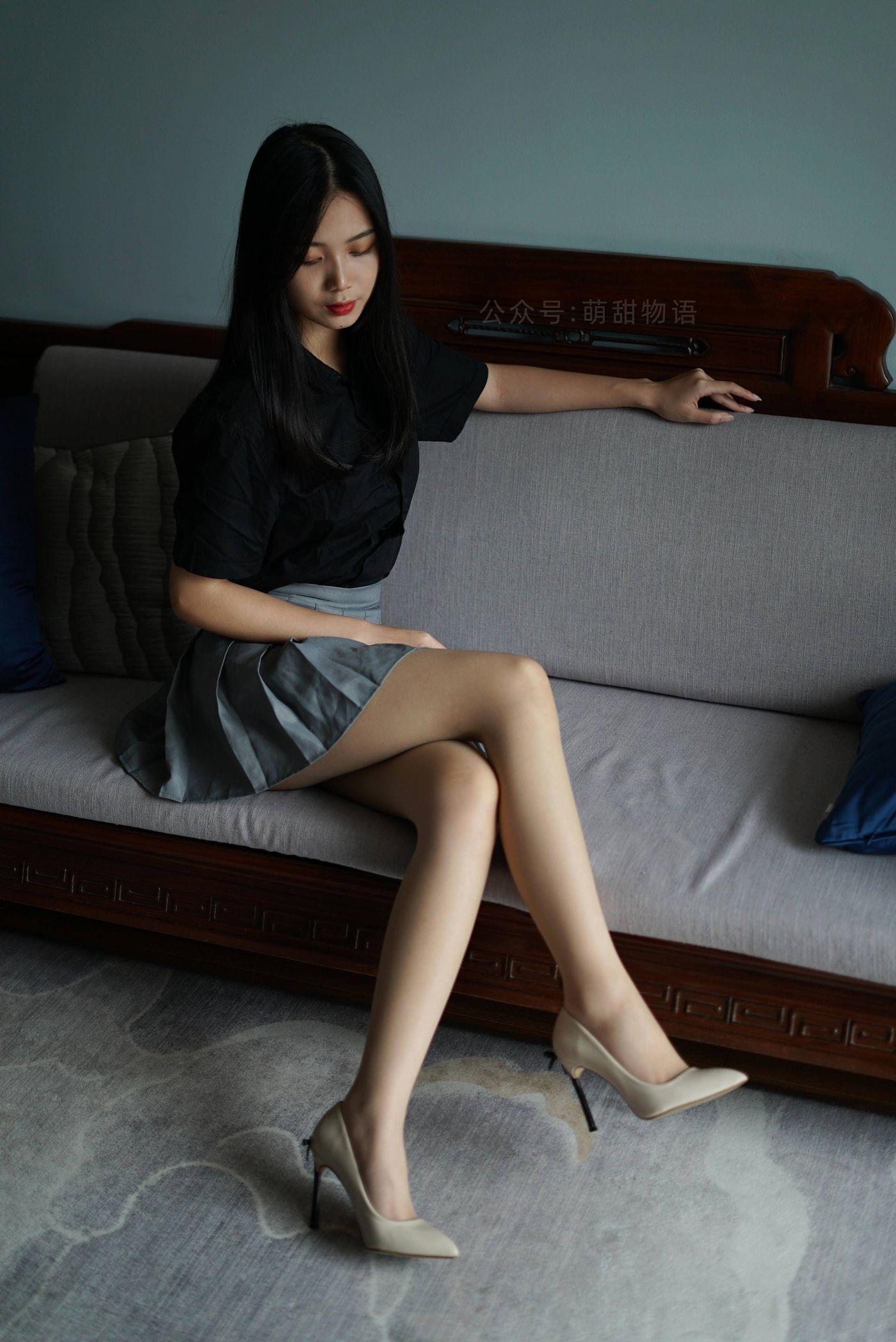 萌甜物语 XM121《短裙黑衬衣-小苏》[97P]插图3