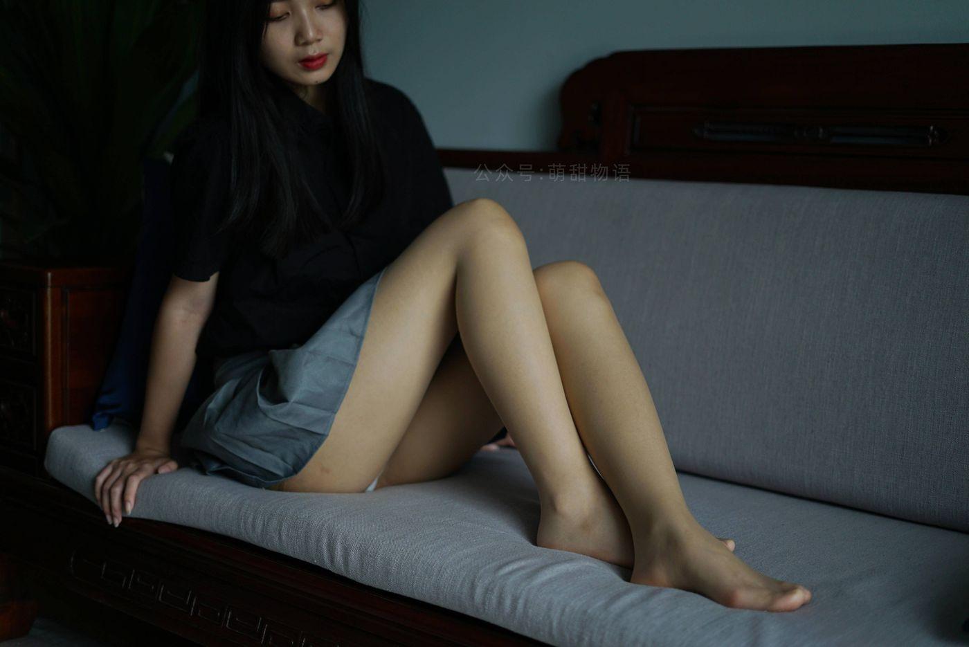 萌甜物语 XM121《短裙黑衬衣-小苏》[97P]插图4
