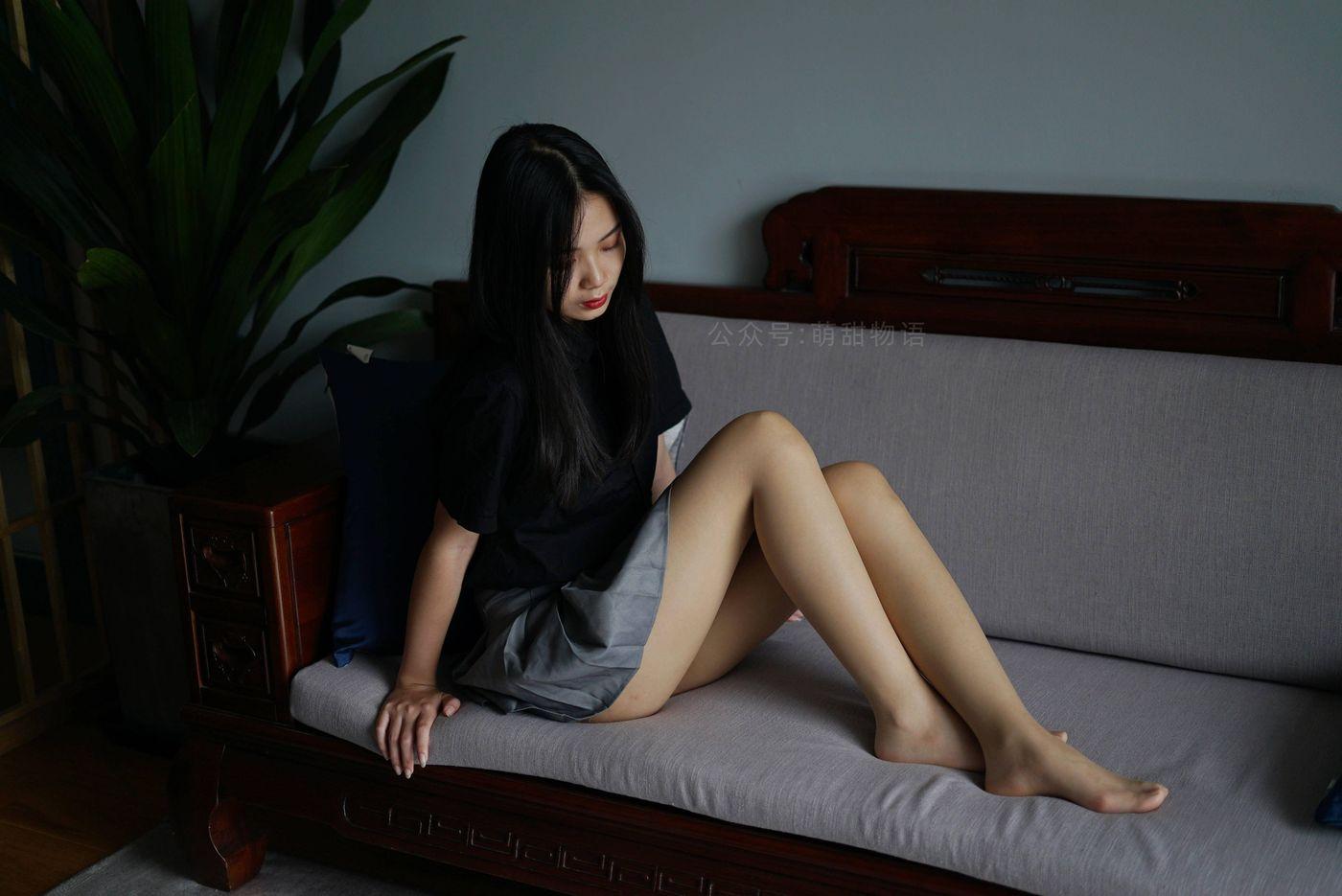 萌甜物语 XM121《短裙黑衬衣-小苏》[97P]插图5