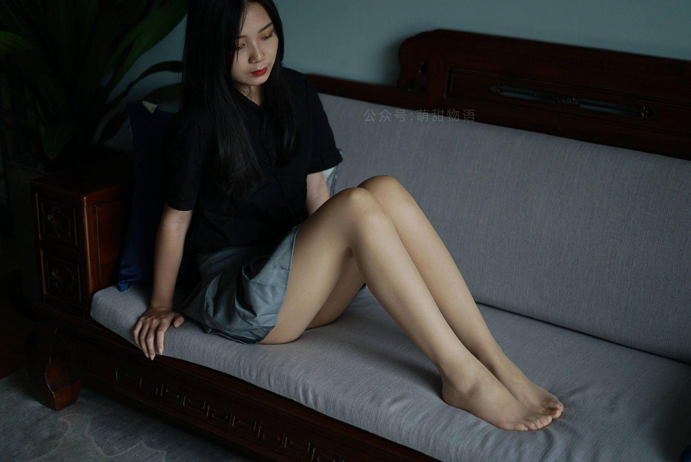 萌甜物语 XM121《短裙黑衬衣-小苏》[97P]插图6