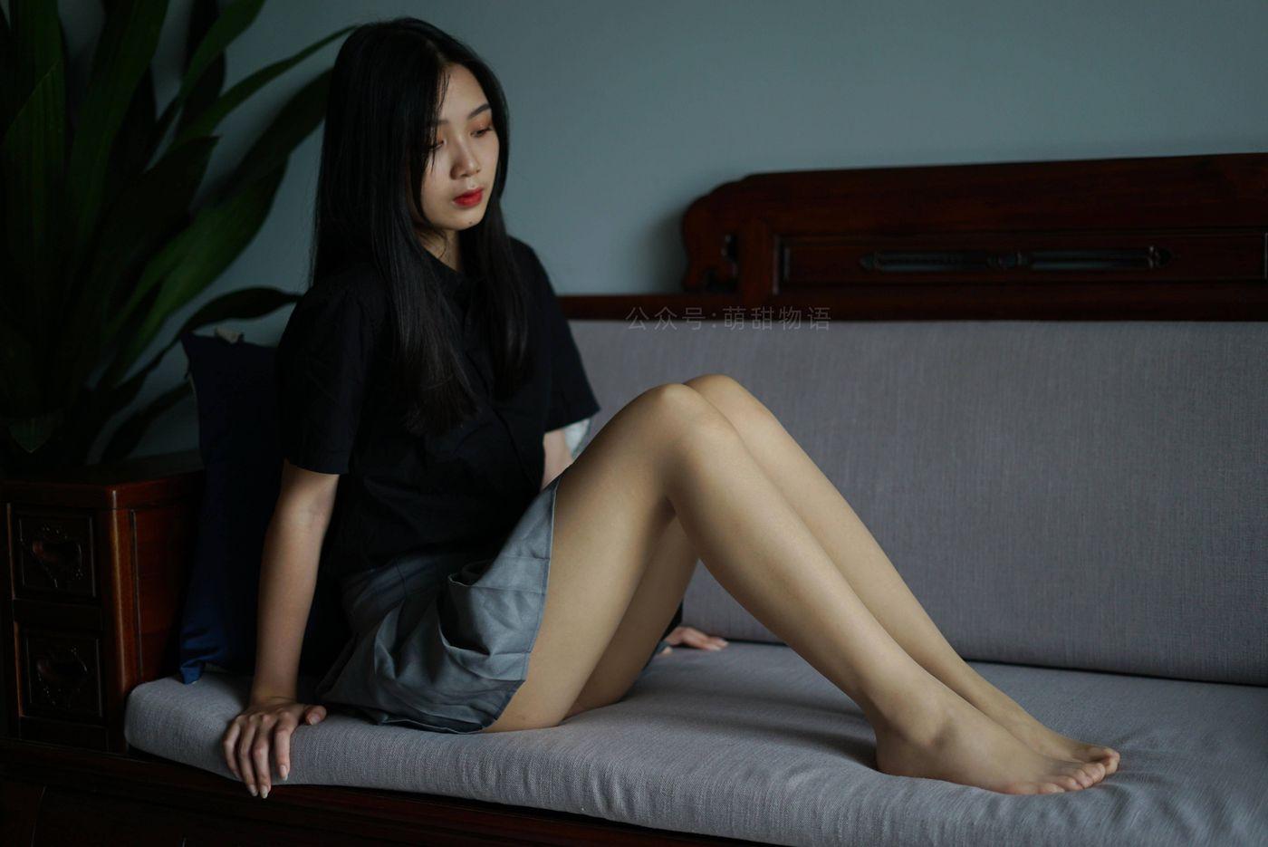 萌甜物语 XM121《短裙黑衬衣-小苏》[97P]插图7