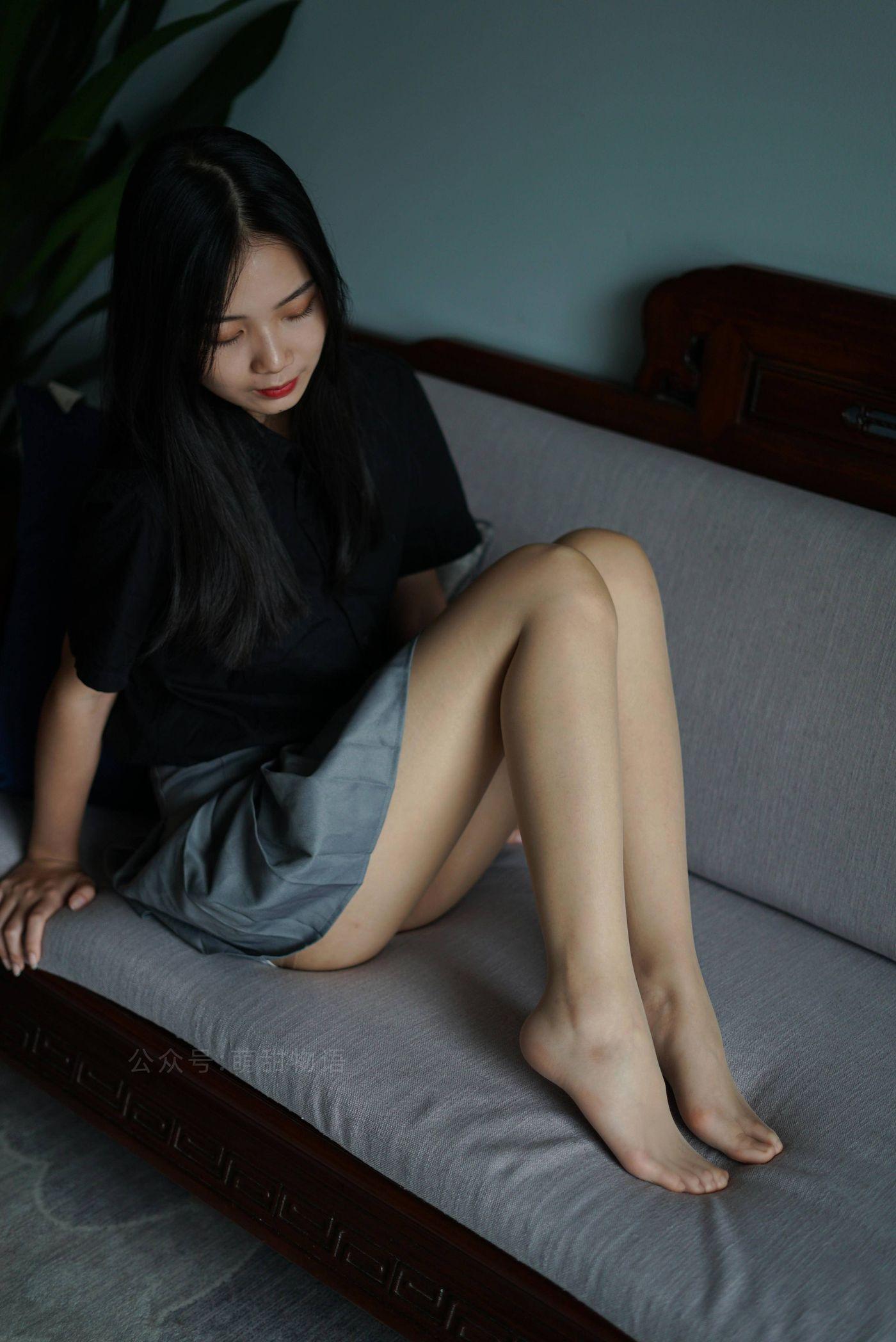 萌甜物语 XM121《短裙黑衬衣-小苏》[97P]插图9