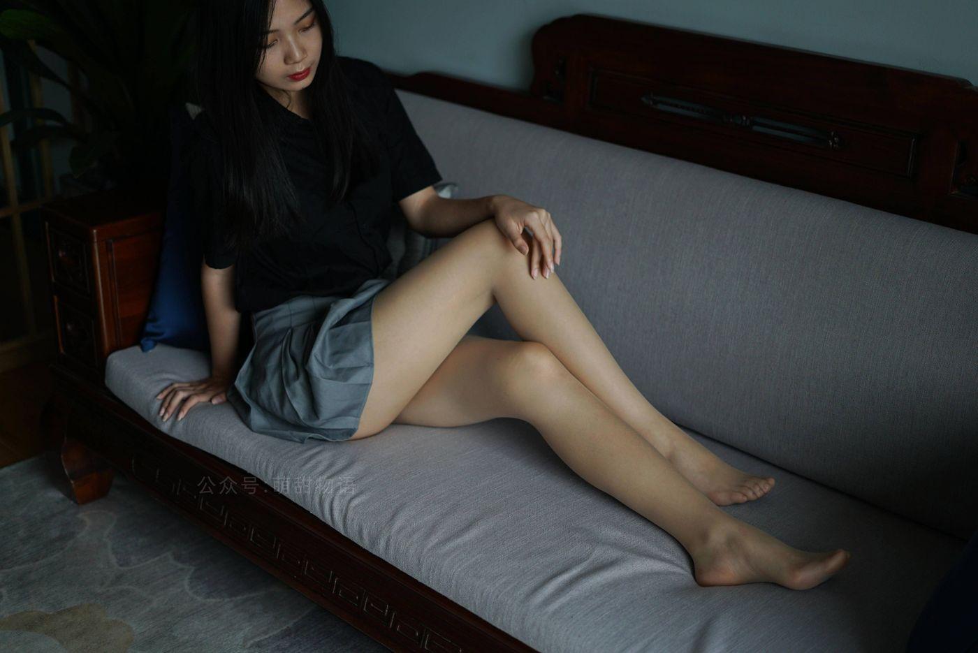萌甜物语 XM121《短裙黑衬衣-小苏》[97P]插图6