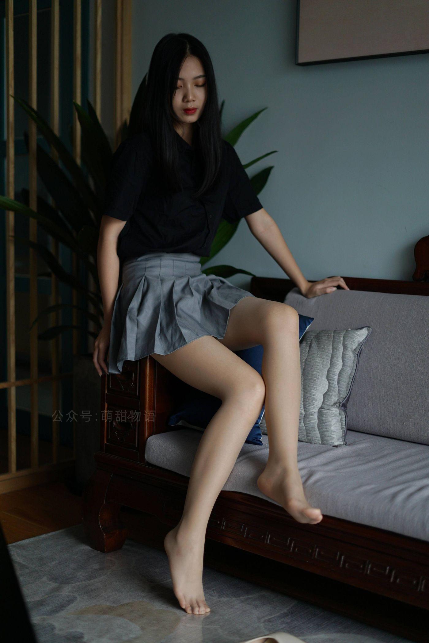 萌甜物语 XM121《短裙黑衬衣-小苏》[97P]插图9