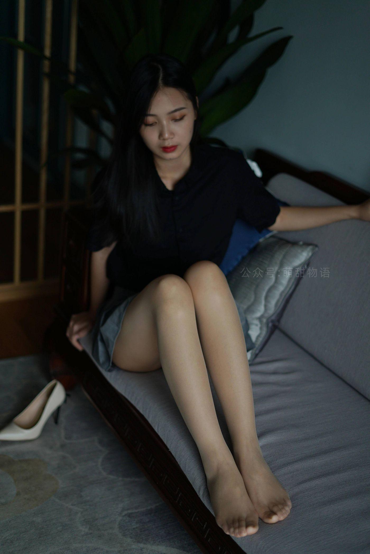 萌甜物语 XM121《短裙黑衬衣-小苏》[97P]插图6