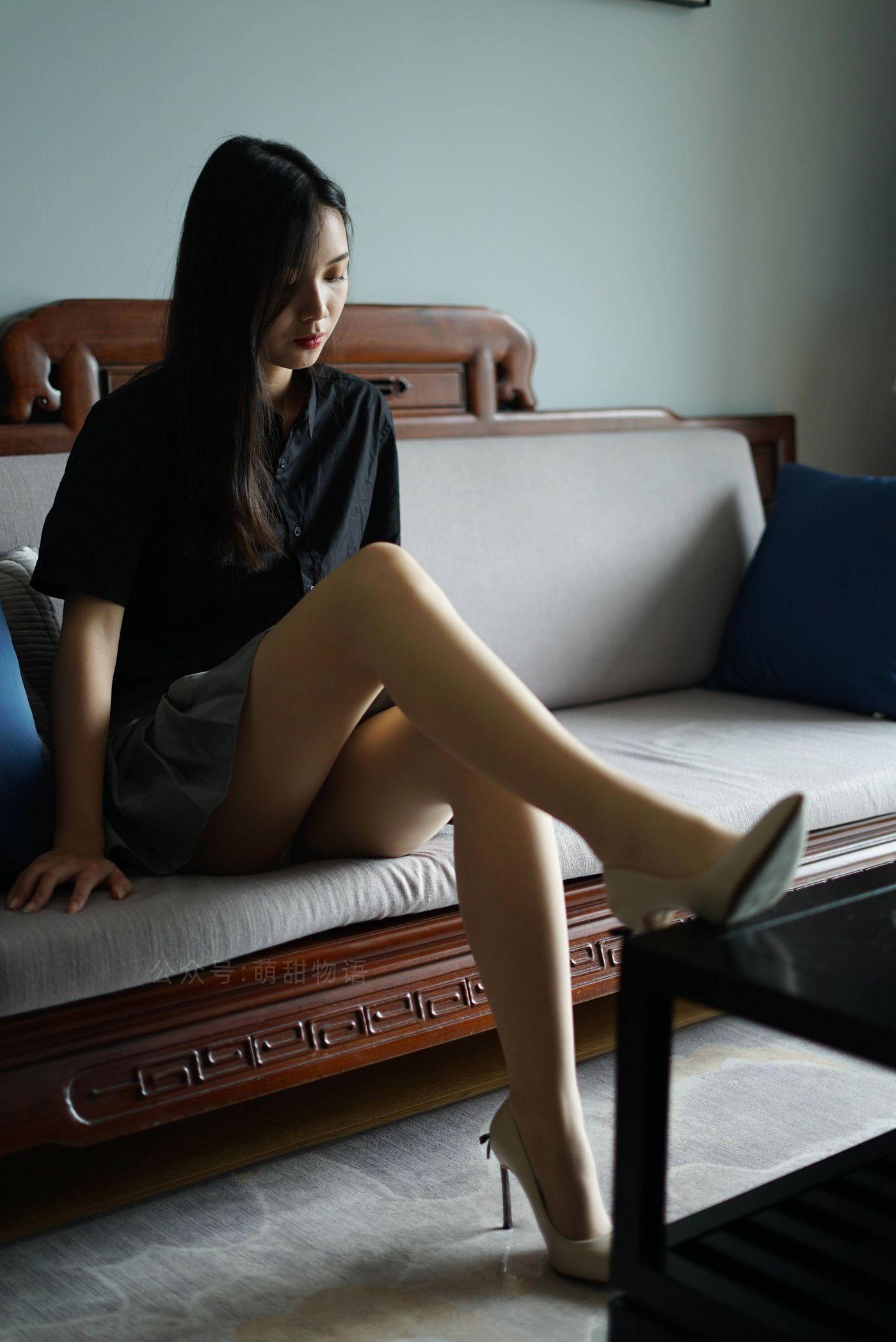 萌甜物语 XM121《短裙黑衬衣-小苏》[97P]插图1