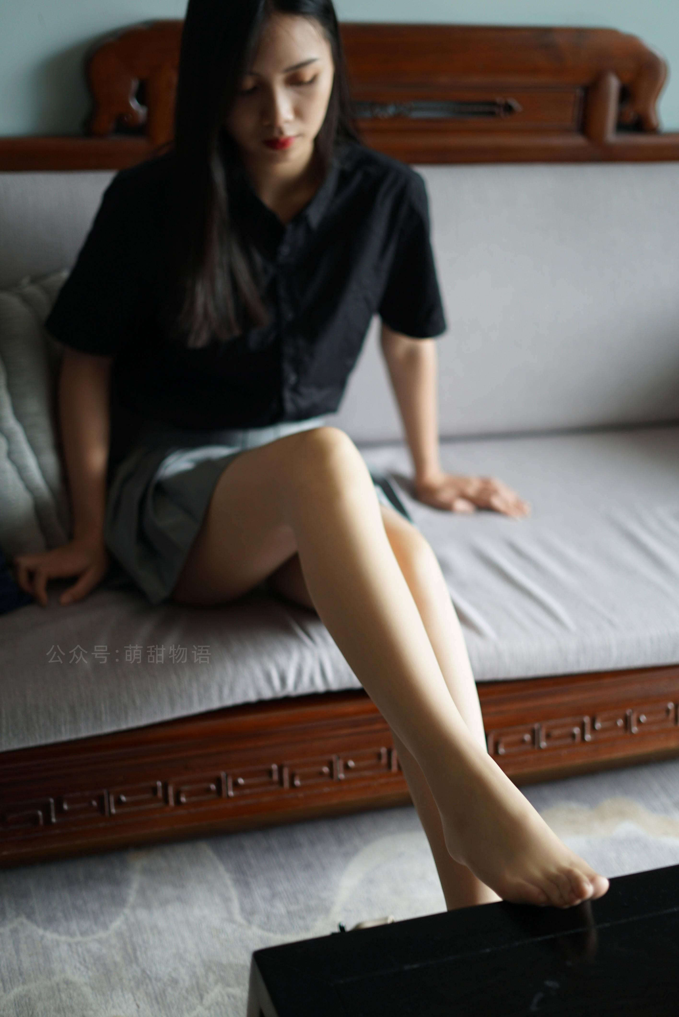 萌甜物语 XM121《短裙黑衬衣-小苏》[97P]插图8