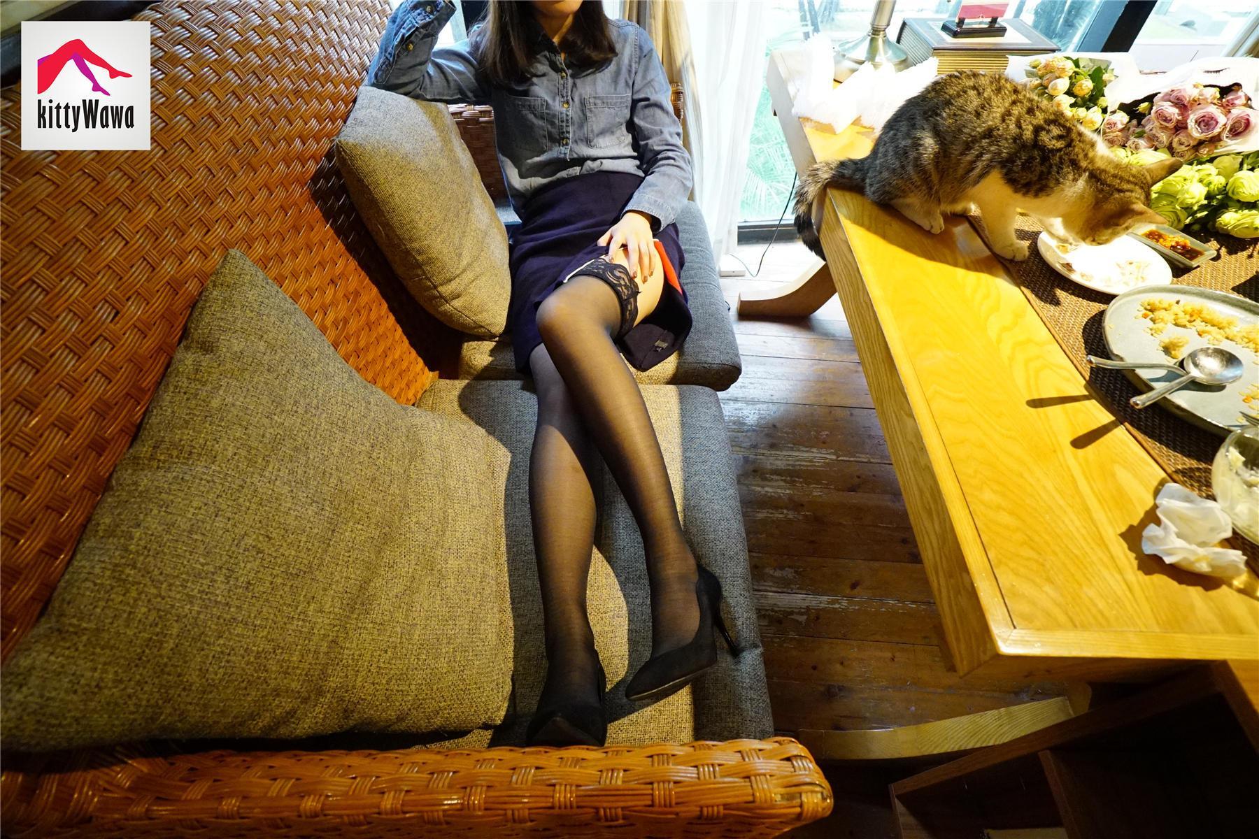 袜小喵 KT020 开叉裙和小蕾丝 [99P]插图7