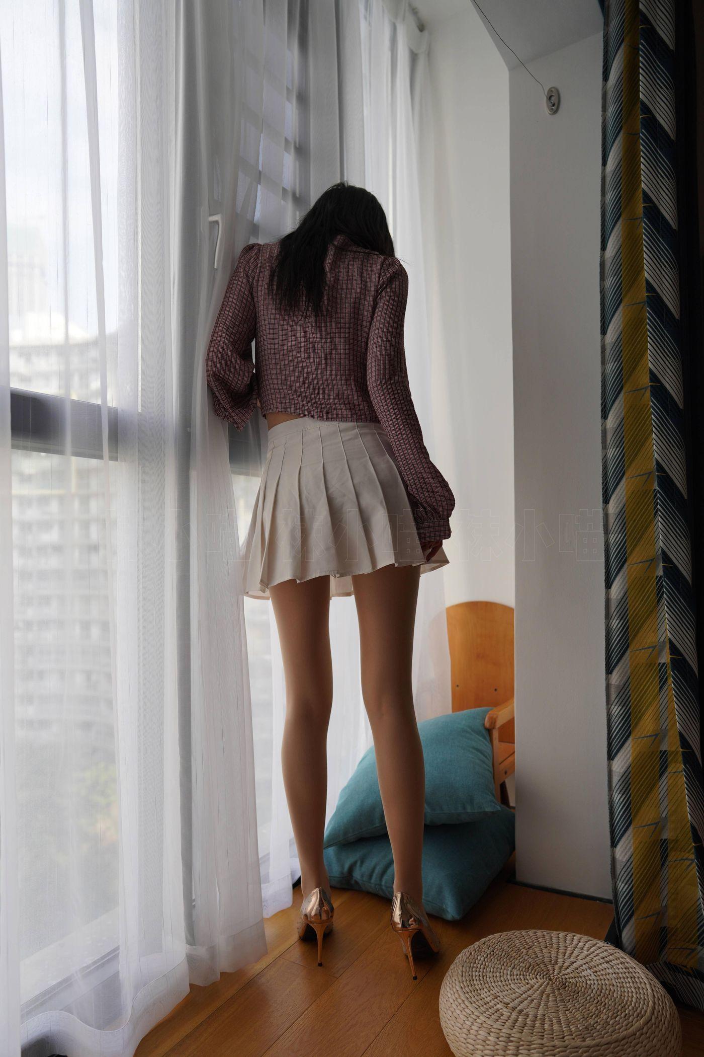 袜小喵 KT269 清新小格子 [99P]插图2