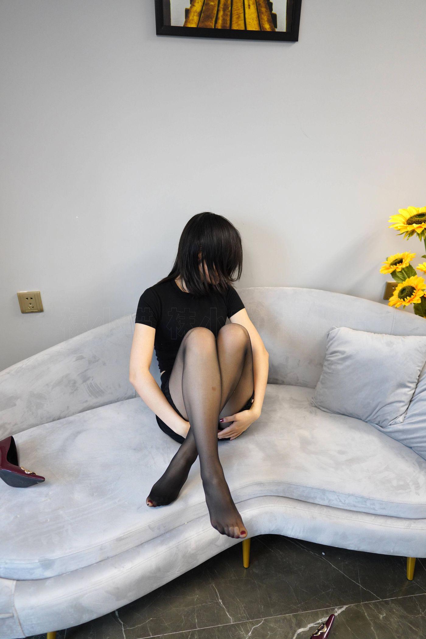 袜小喵 KT271 黑色紧身裙 [86P]插图2
