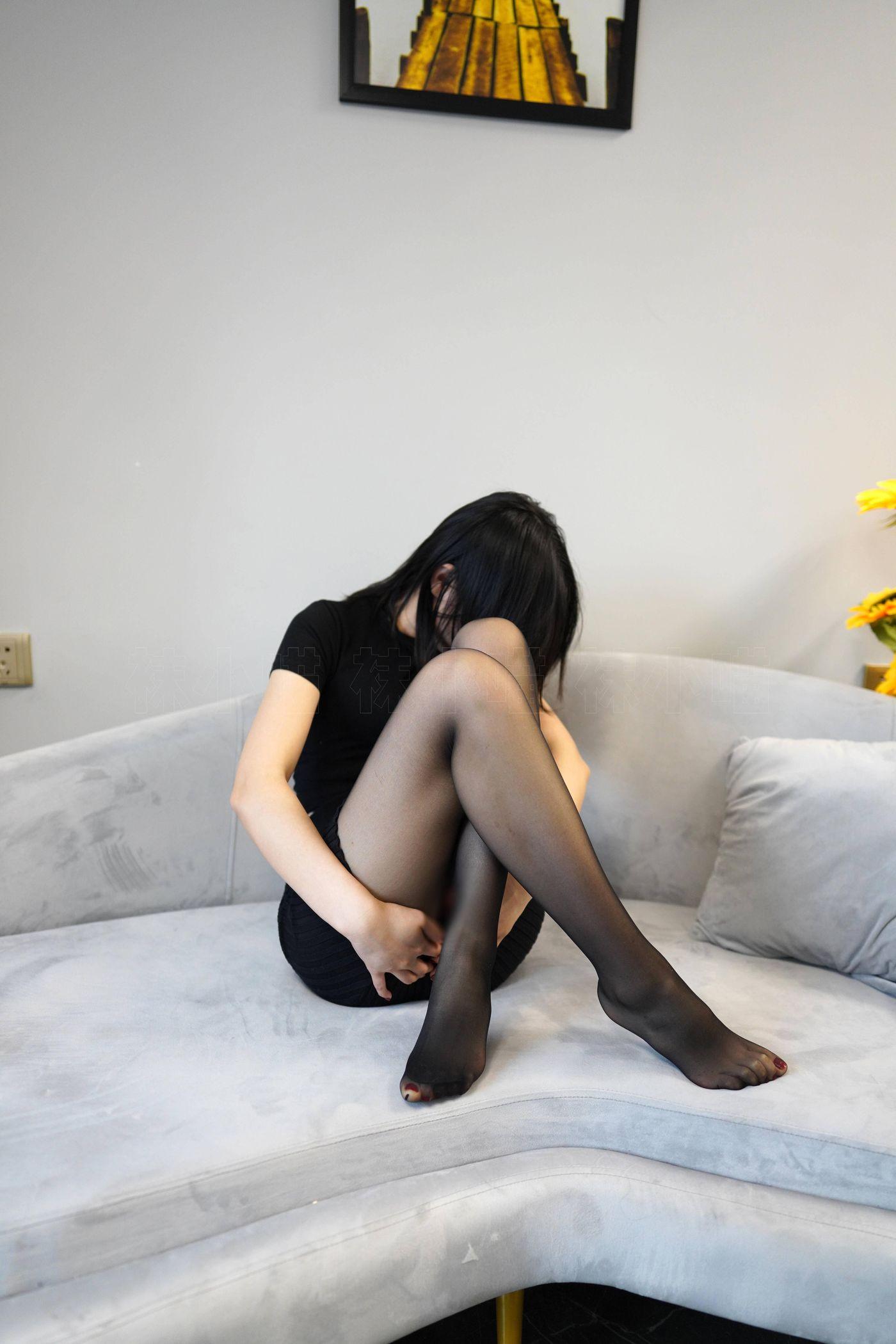 袜小喵 KT271 黑色紧身裙 [86P]插图7
