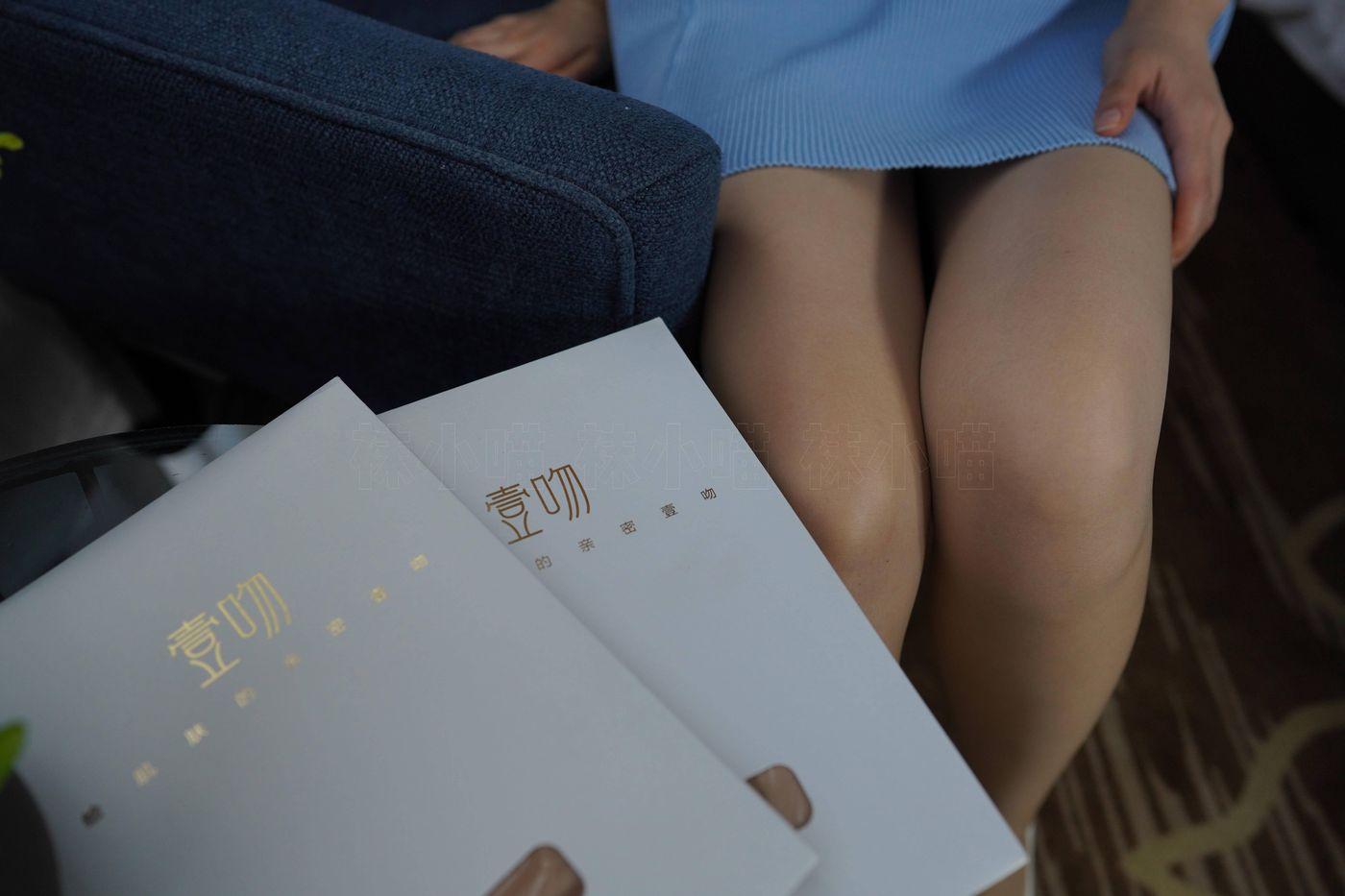 袜小喵 KT252 浅蓝连衣裙 [88P]插图7