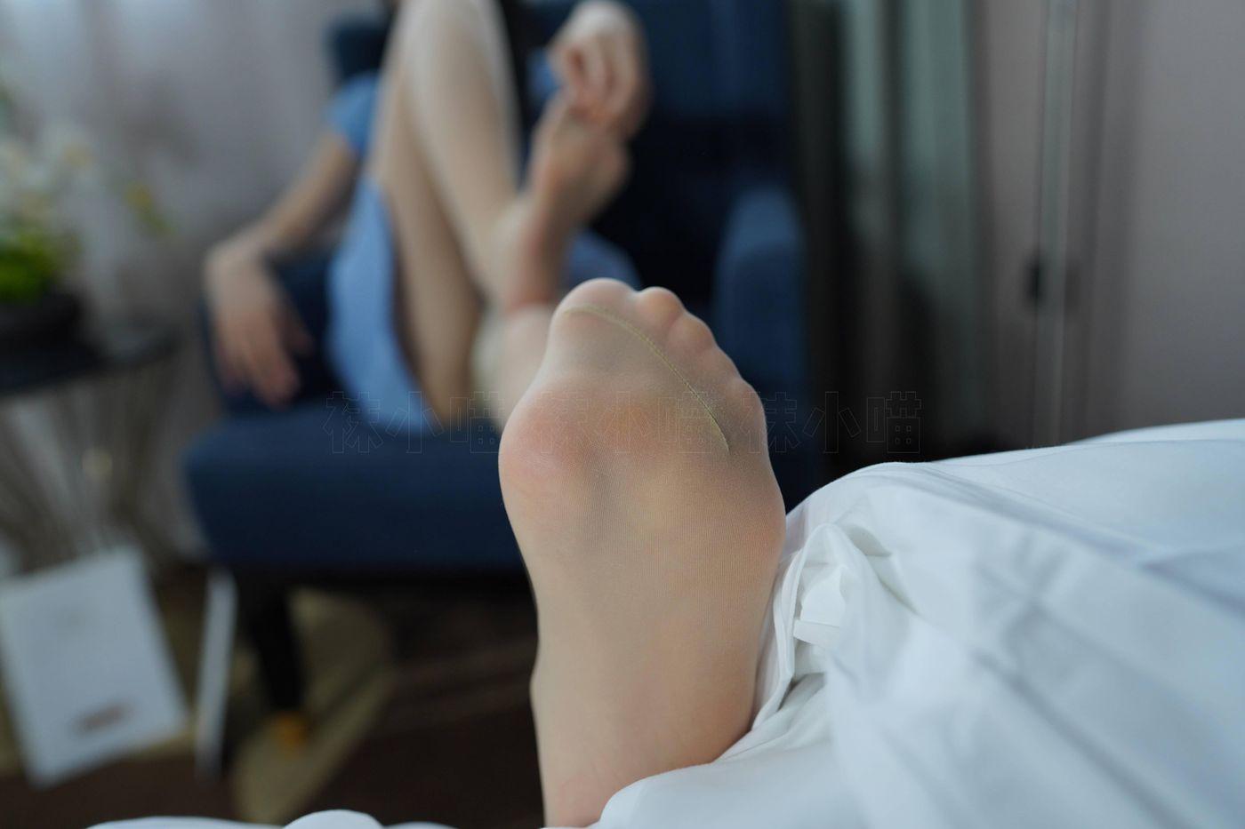 袜小喵 KT252 浅蓝连衣裙 [88P]插图7