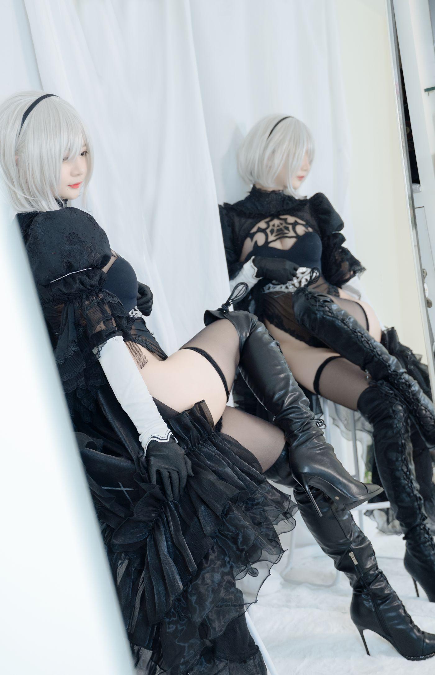 51酱 NO.003 2B黑婚纱 [53P]插图4