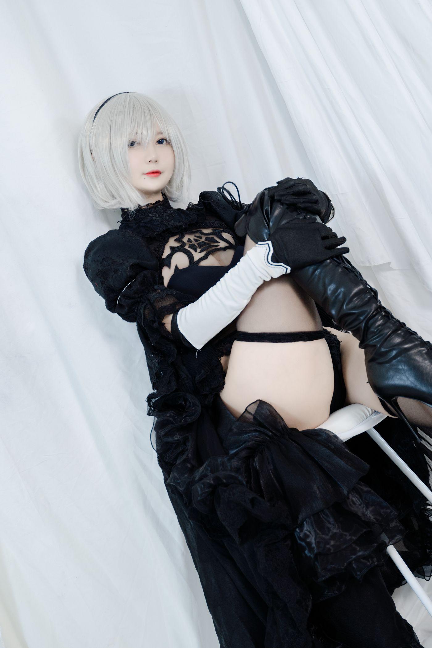 51酱 NO.003 2B黑婚纱 [53P]插图7