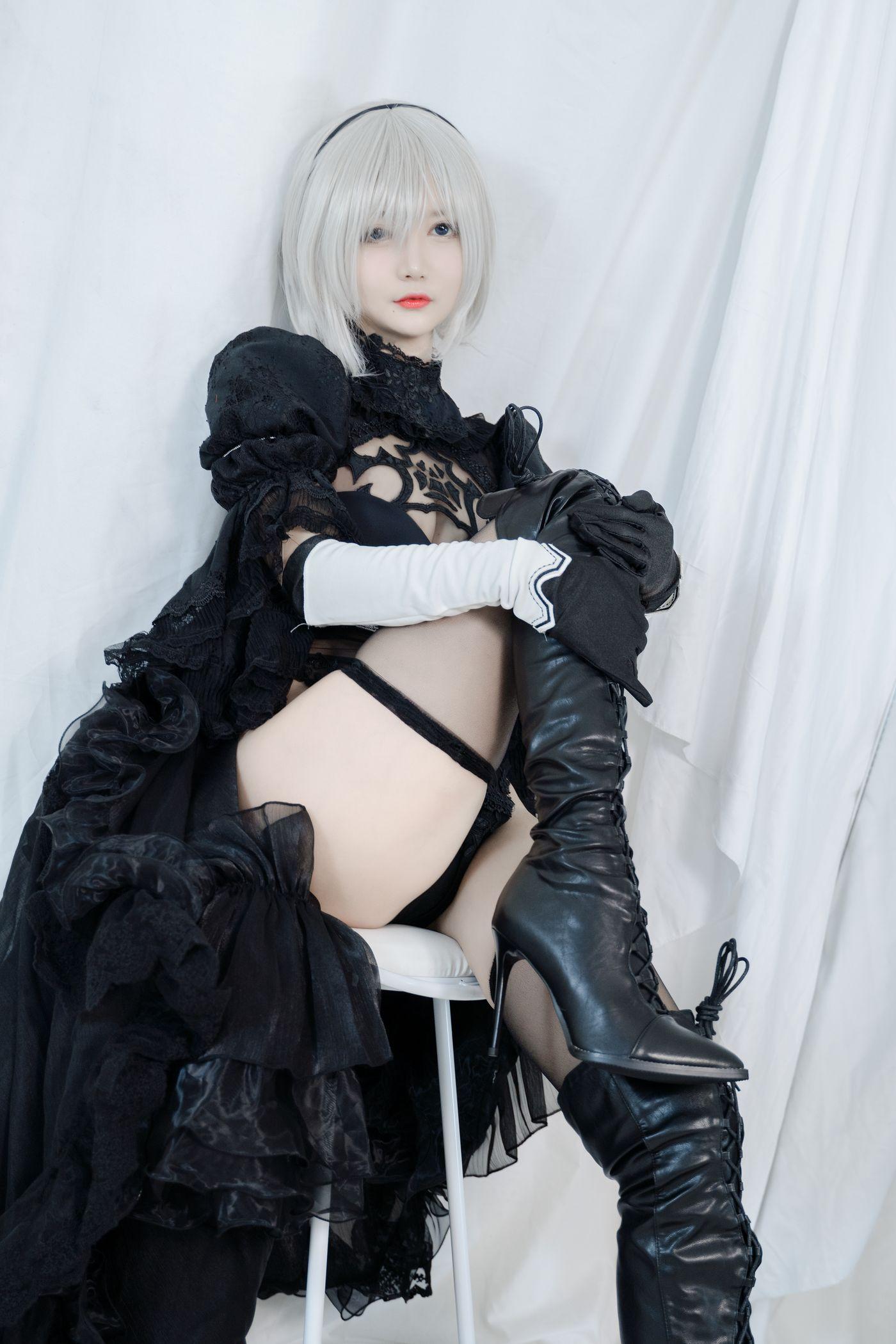 51酱 NO.003 2B黑婚纱 [53P]插图8