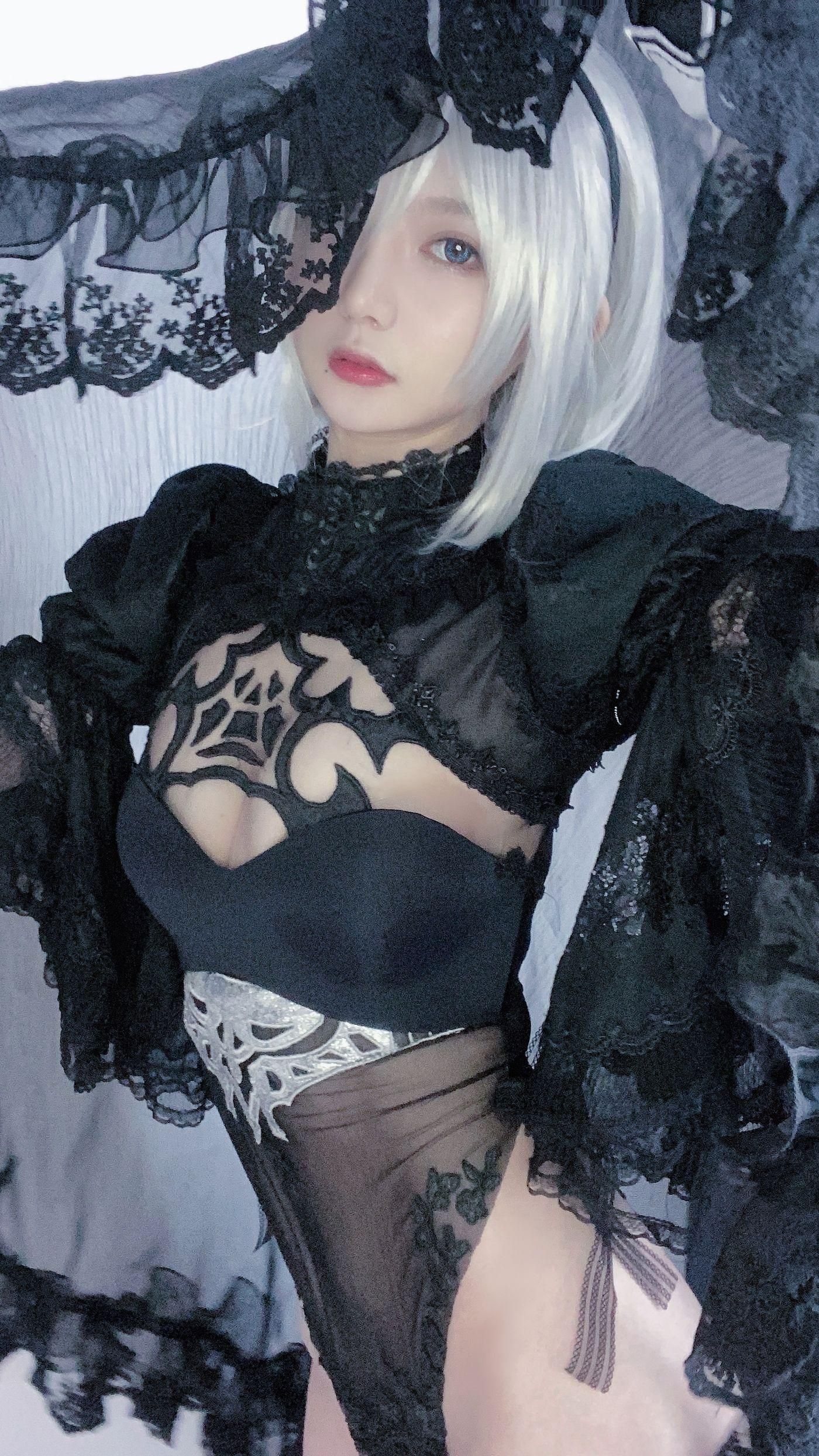 51酱 NO.003 2B黑婚纱 [53P]插图2
