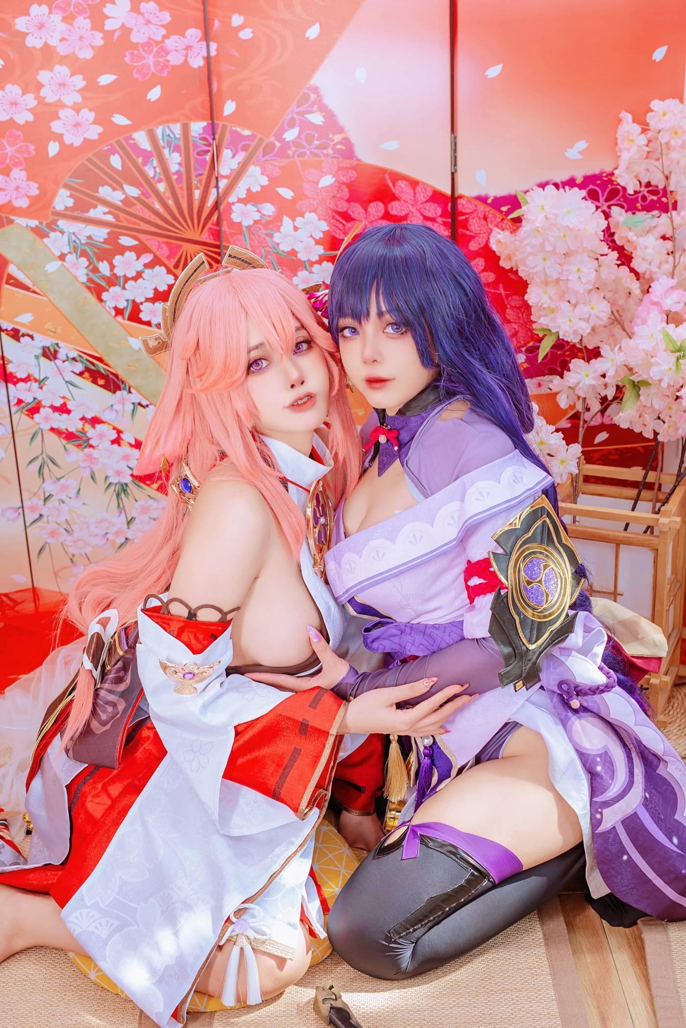 Byoru – NO.35 Yae Miko x Raiden Shogun [95P]插图