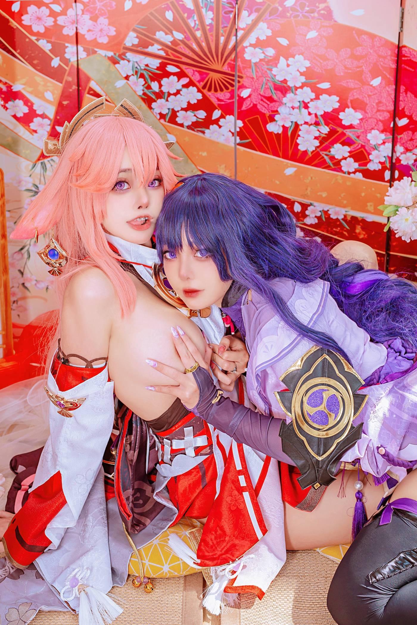 Byoru – NO.35 Yae Miko x Raiden Shogun [95P]插图3