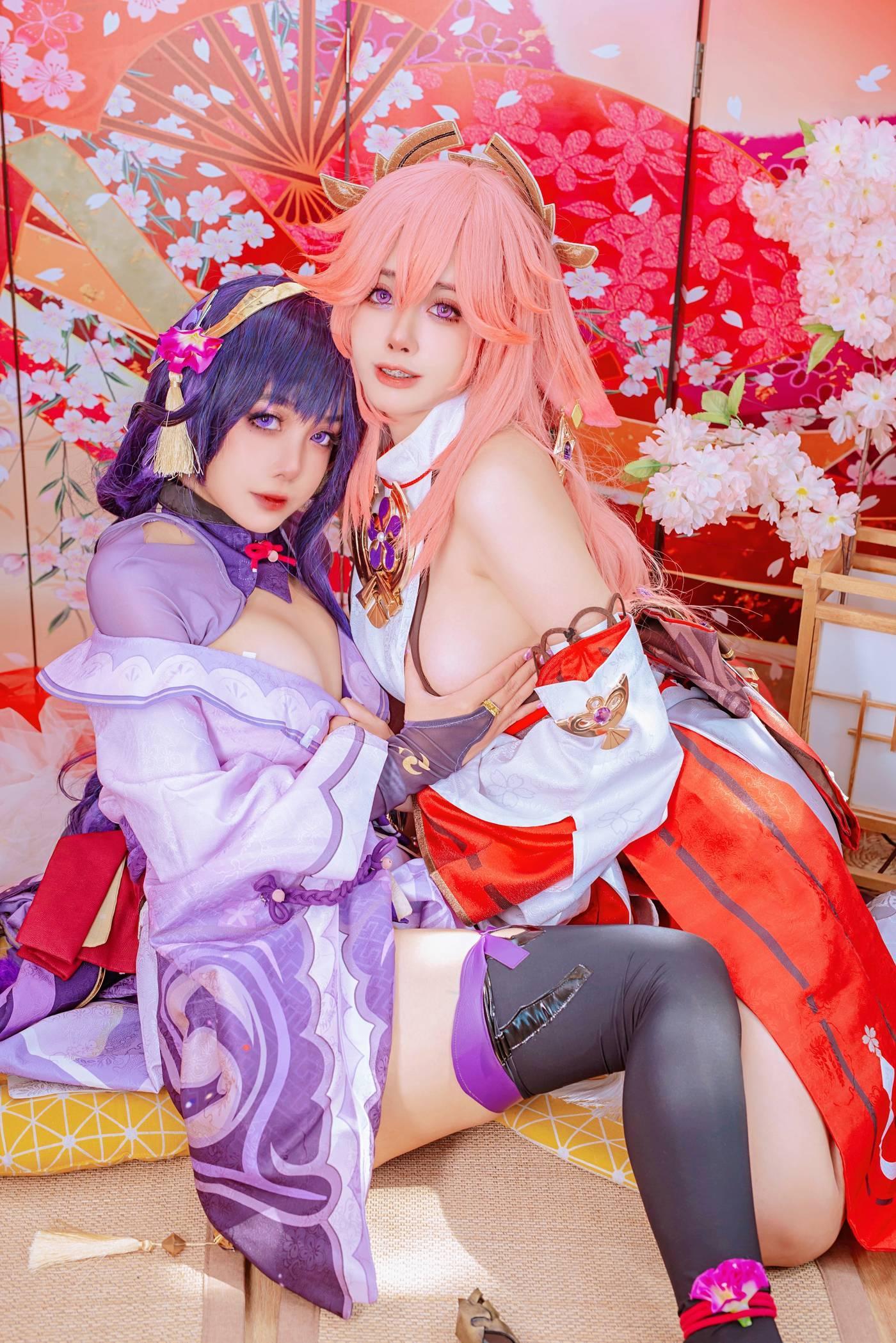 Byoru – NO.35 Yae Miko x Raiden Shogun [95P]插图4