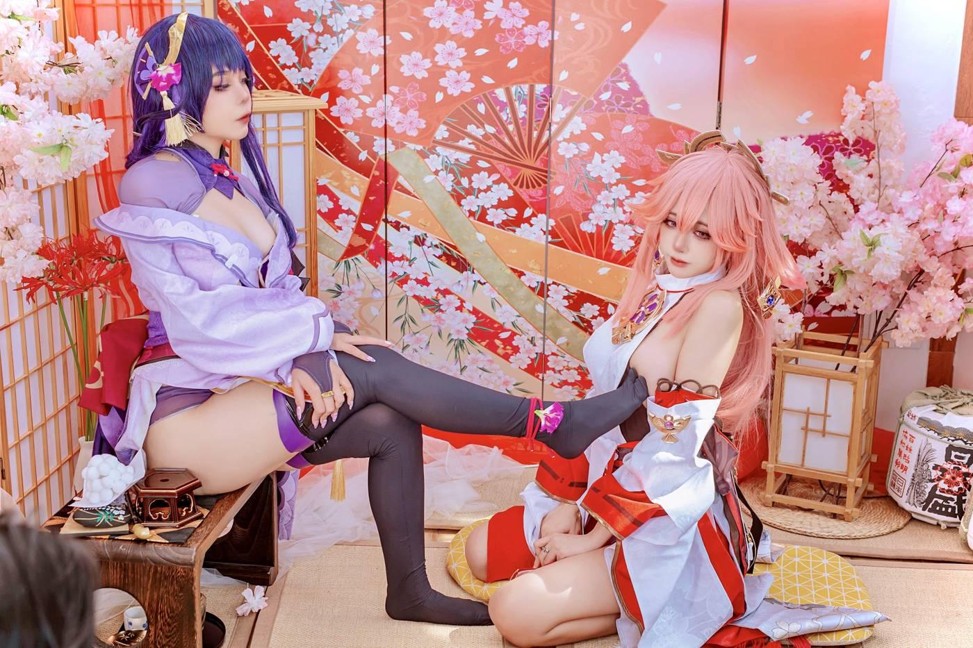 Byoru – NO.35 Yae Miko x Raiden Shogun [95P]插图6
