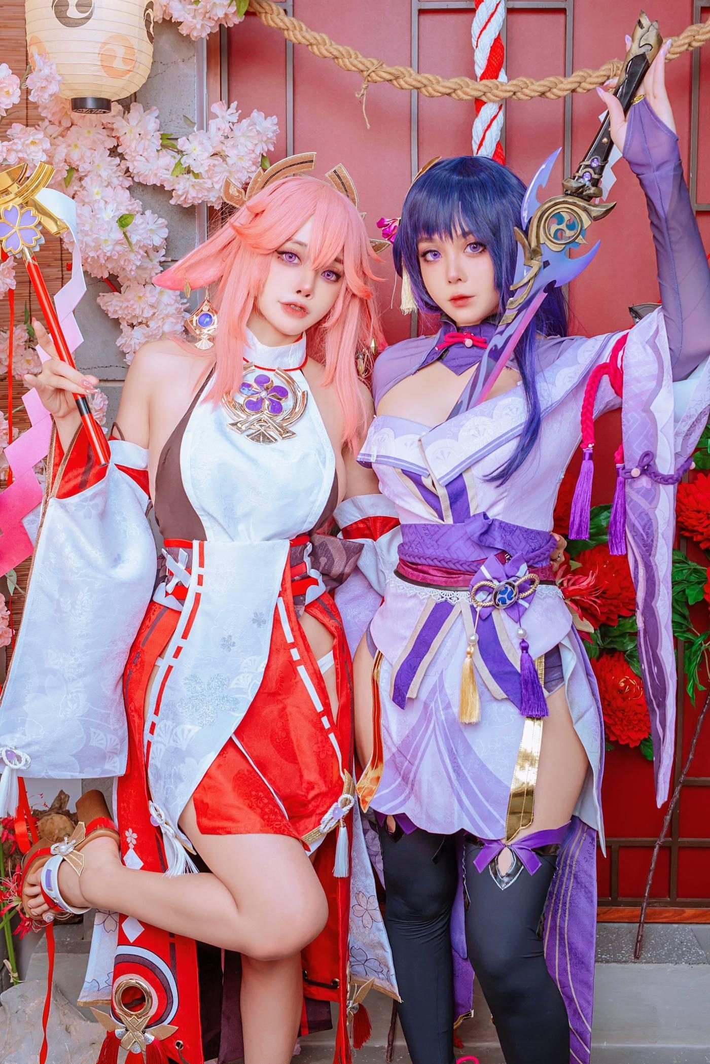 Byoru – NO.35 Yae Miko x Raiden Shogun [95P]插图7