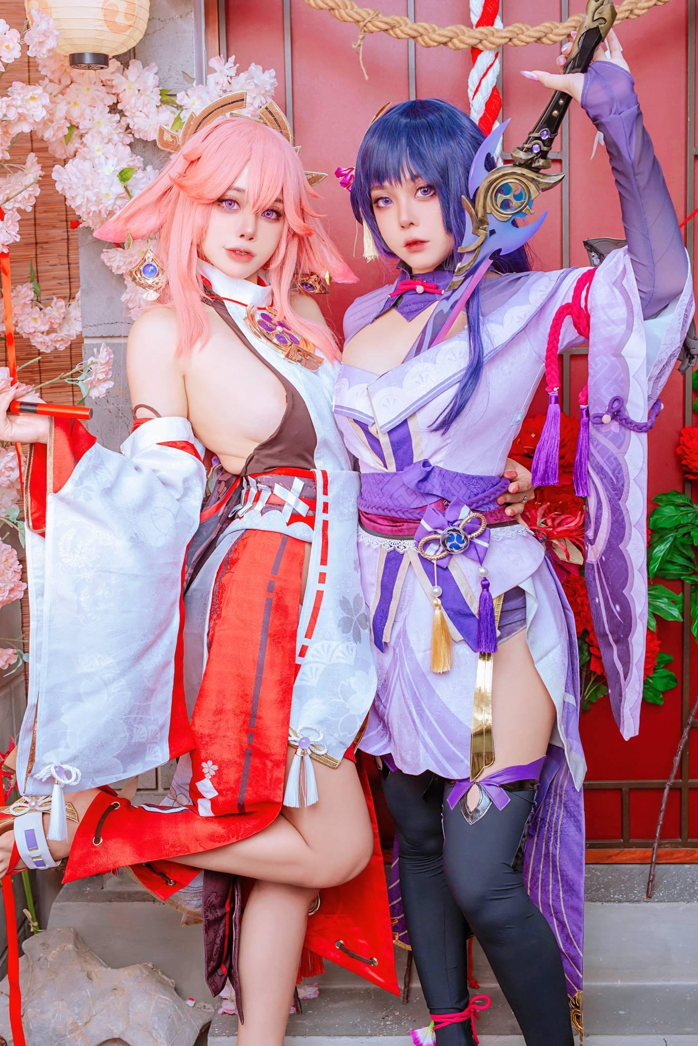 Byoru – NO.35 Yae Miko x Raiden Shogun [95P]插图8