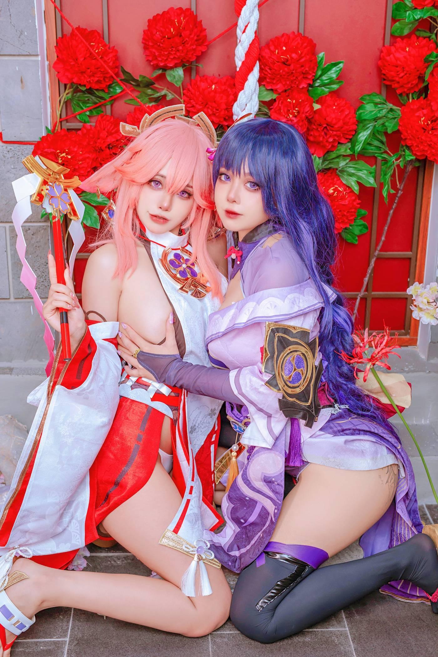 Byoru – NO.35 Yae Miko x Raiden Shogun [95P]插图9