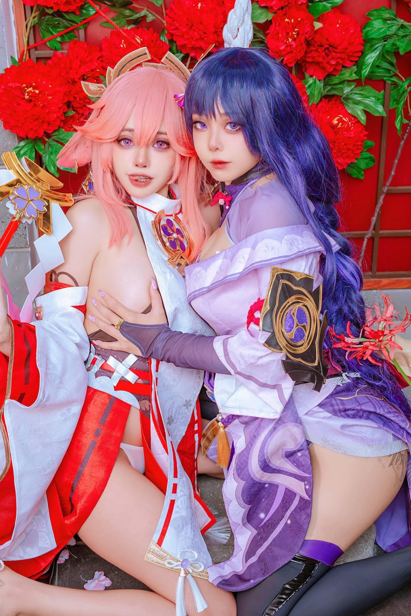 Byoru – NO.35 Yae Miko x Raiden Shogun [95P]插图