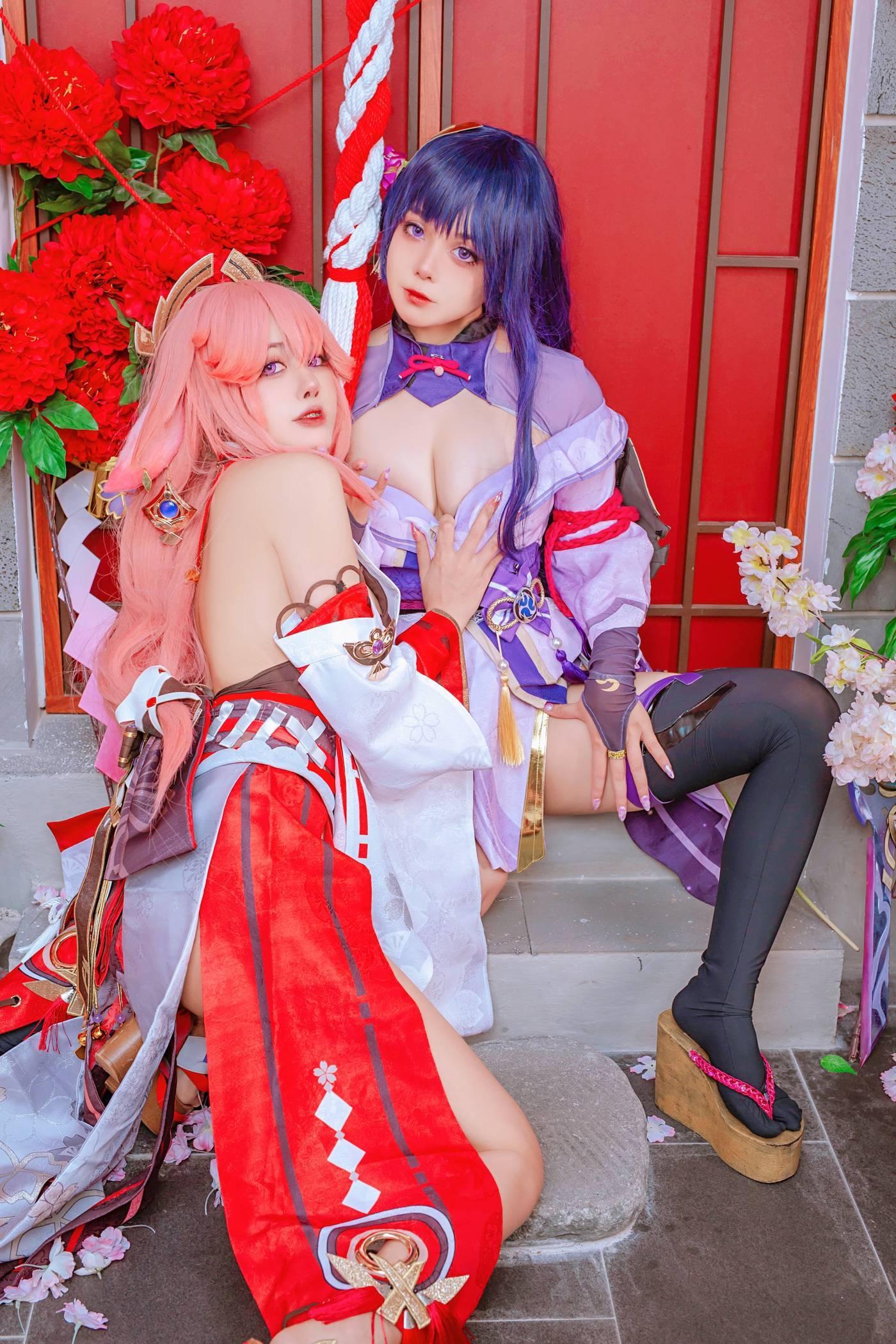 Byoru – NO.35 Yae Miko x Raiden Shogun [95P]插图1