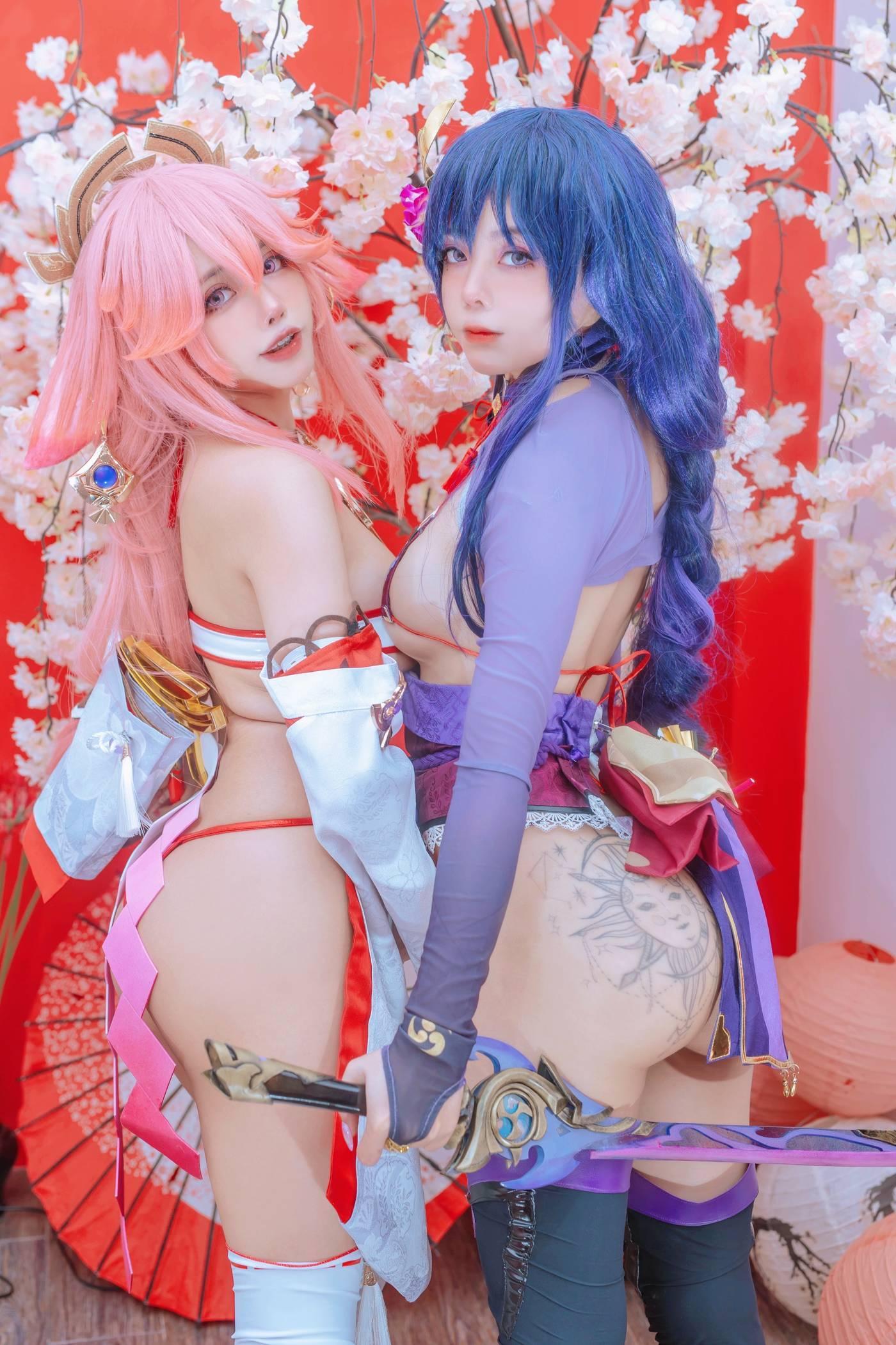 Byoru – NO.35 Yae Miko x Raiden Shogun [95P]插图1