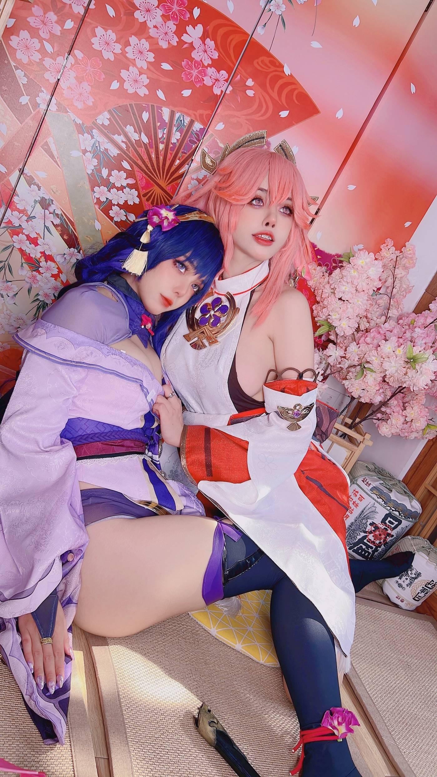Byoru – NO.35 Yae Miko x Raiden Shogun [95P]插图5