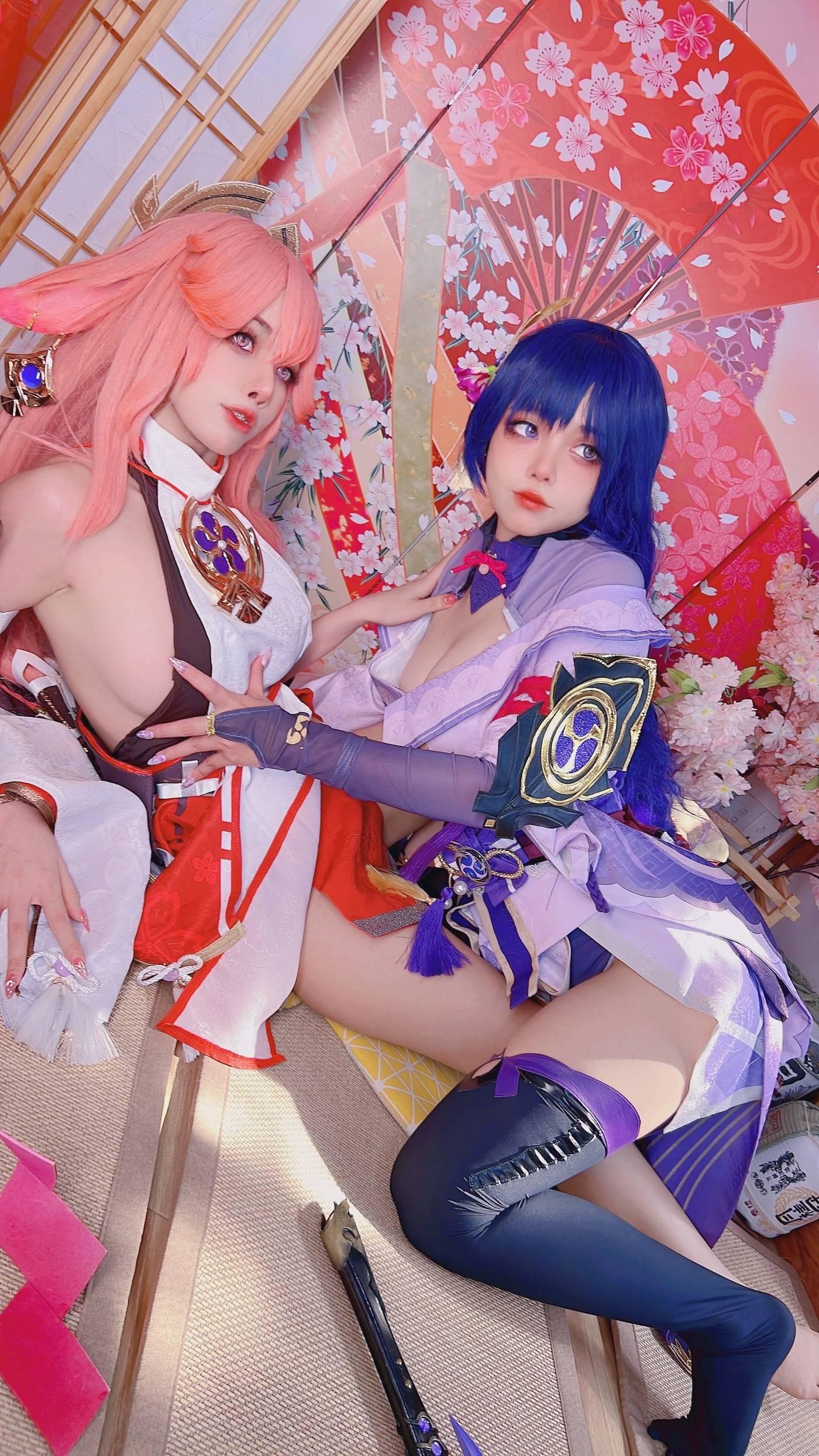 Byoru – NO.35 Yae Miko x Raiden Shogun [95P]插图6