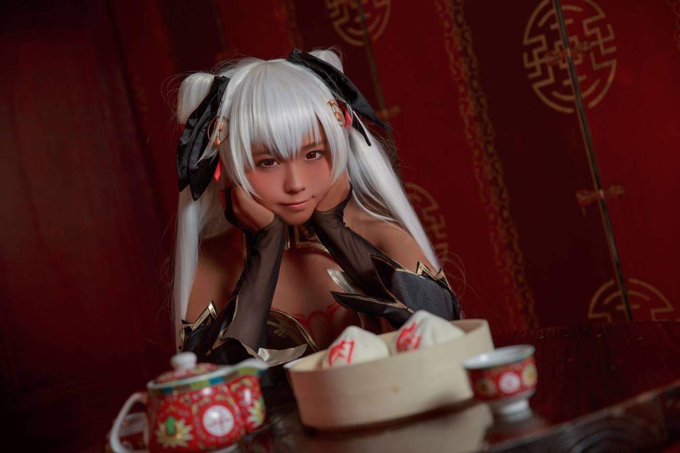 G44不会受伤 – NO.24 褐色旗袍娘 [18P]插图2