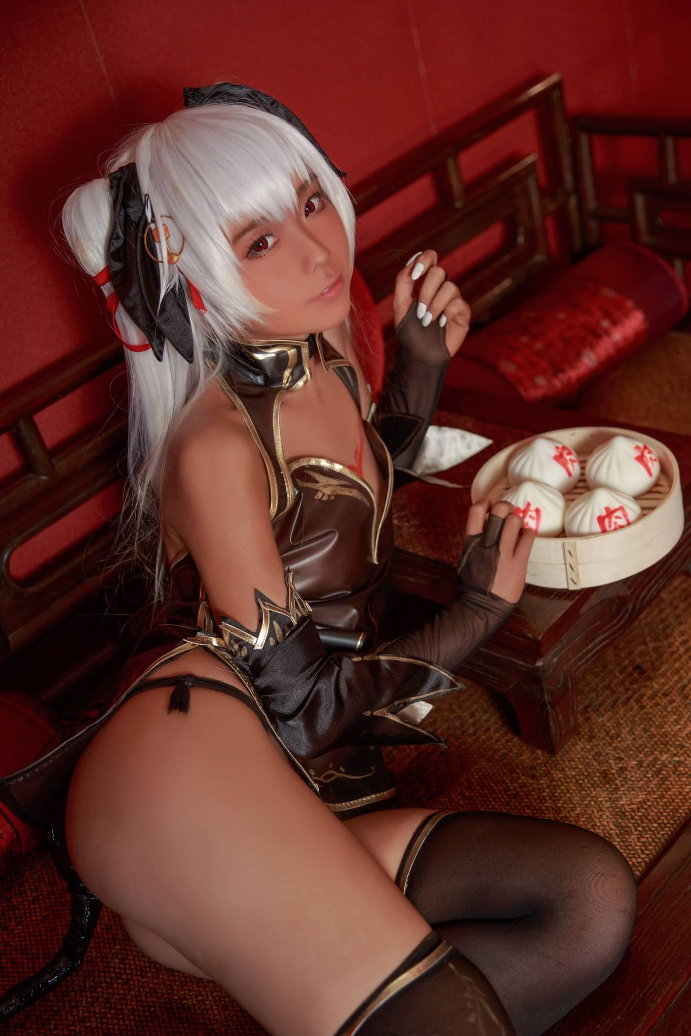 G44不会受伤 – NO.24 褐色旗袍娘 [18P]插图6